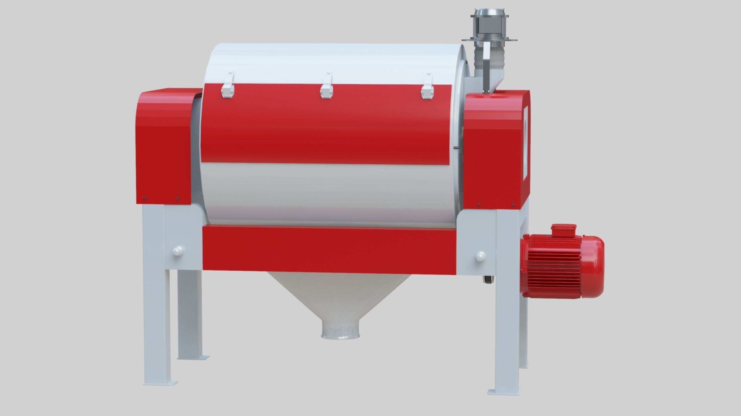 Vibro Bran Finisher - Wheat Grain Flour Milling Machine Low-poly 3D model_13