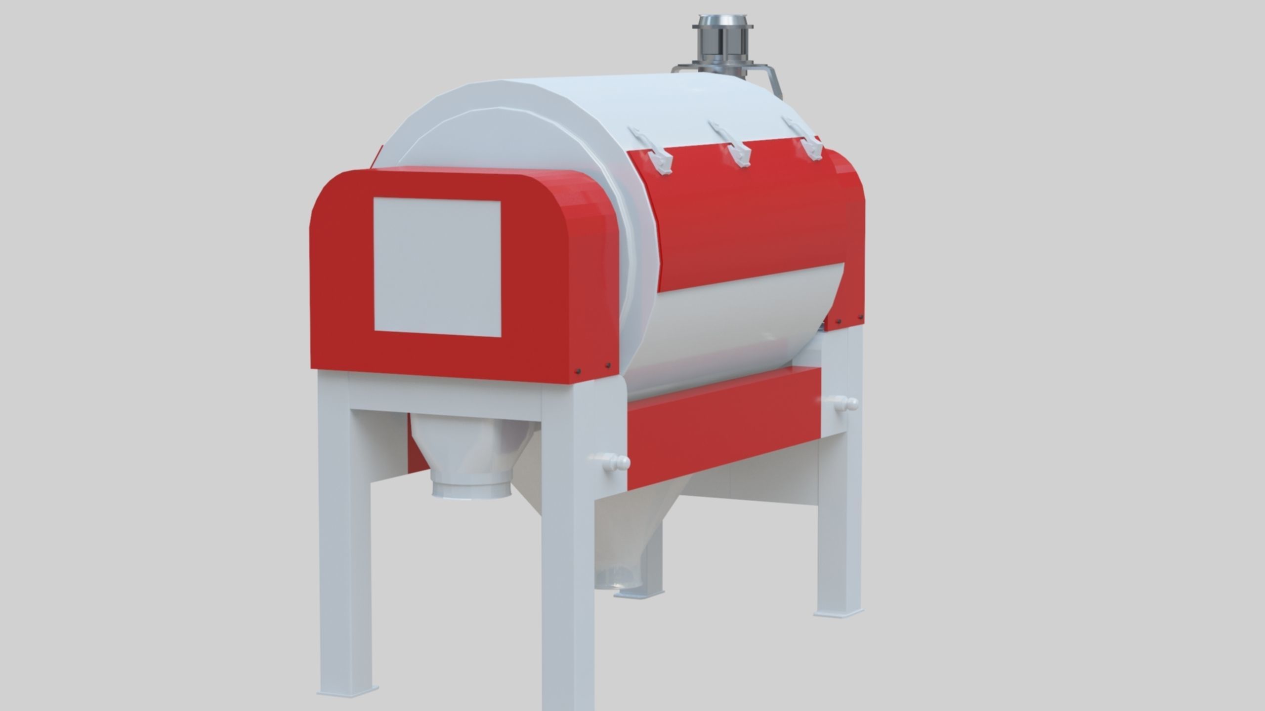 Vibro Bran Finisher - Wheat Grain Flour Milling Machine Low-poly 3D model_17