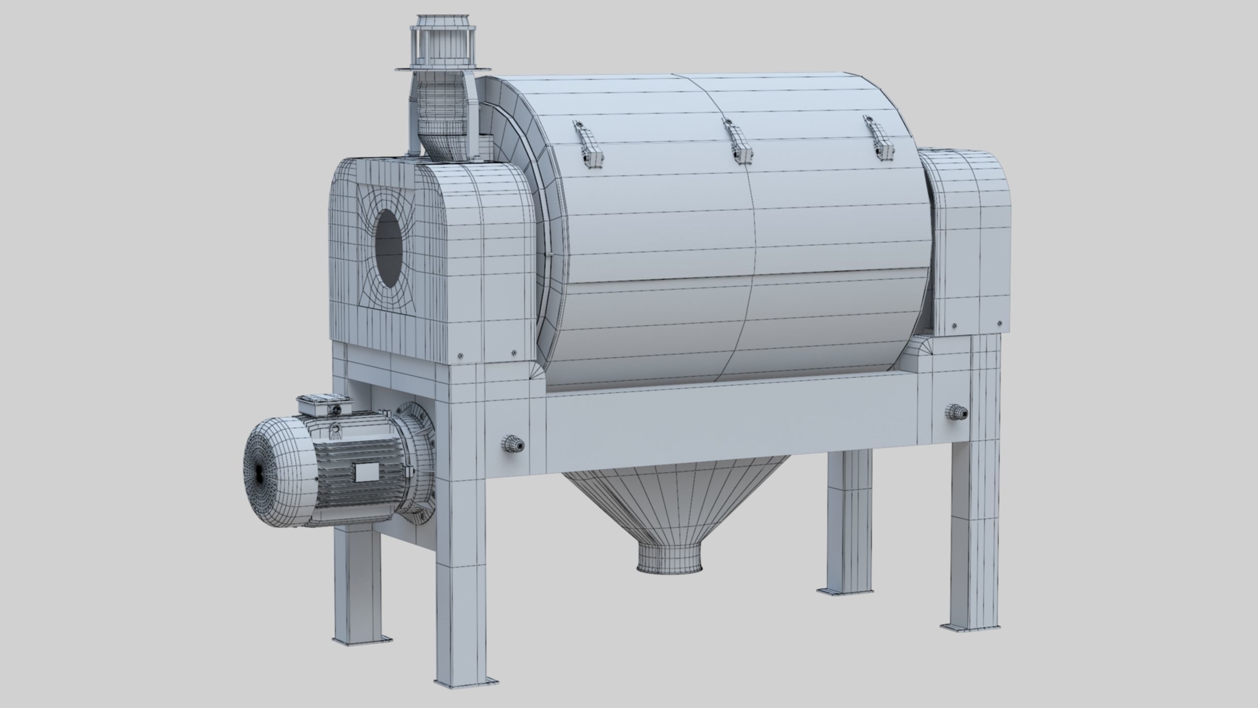 Vibro Bran Finisher - Wheat Grain Flour Milling Machine Low-poly 3D model_29