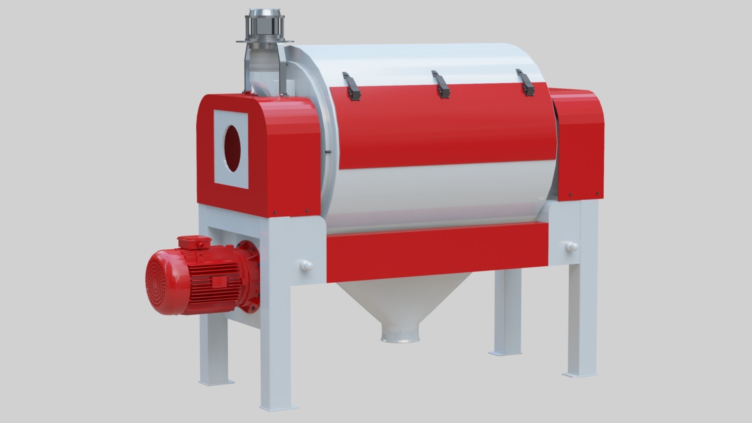 Vibro Bran Finisher - Wheat Grain Flour Milling Machine Low-poly 3D model_2