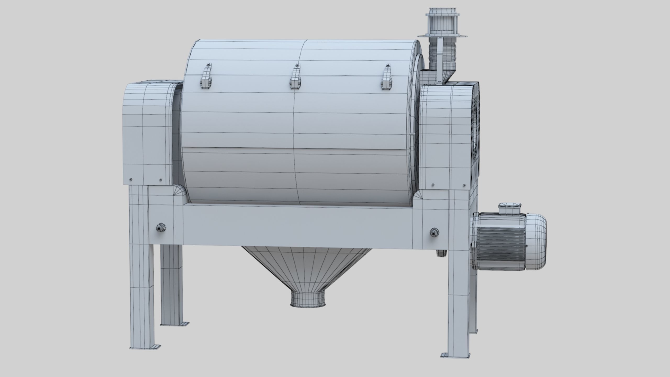 Vibro Bran Finisher - Wheat Grain Flour Milling Machine Low-poly 3D model_38