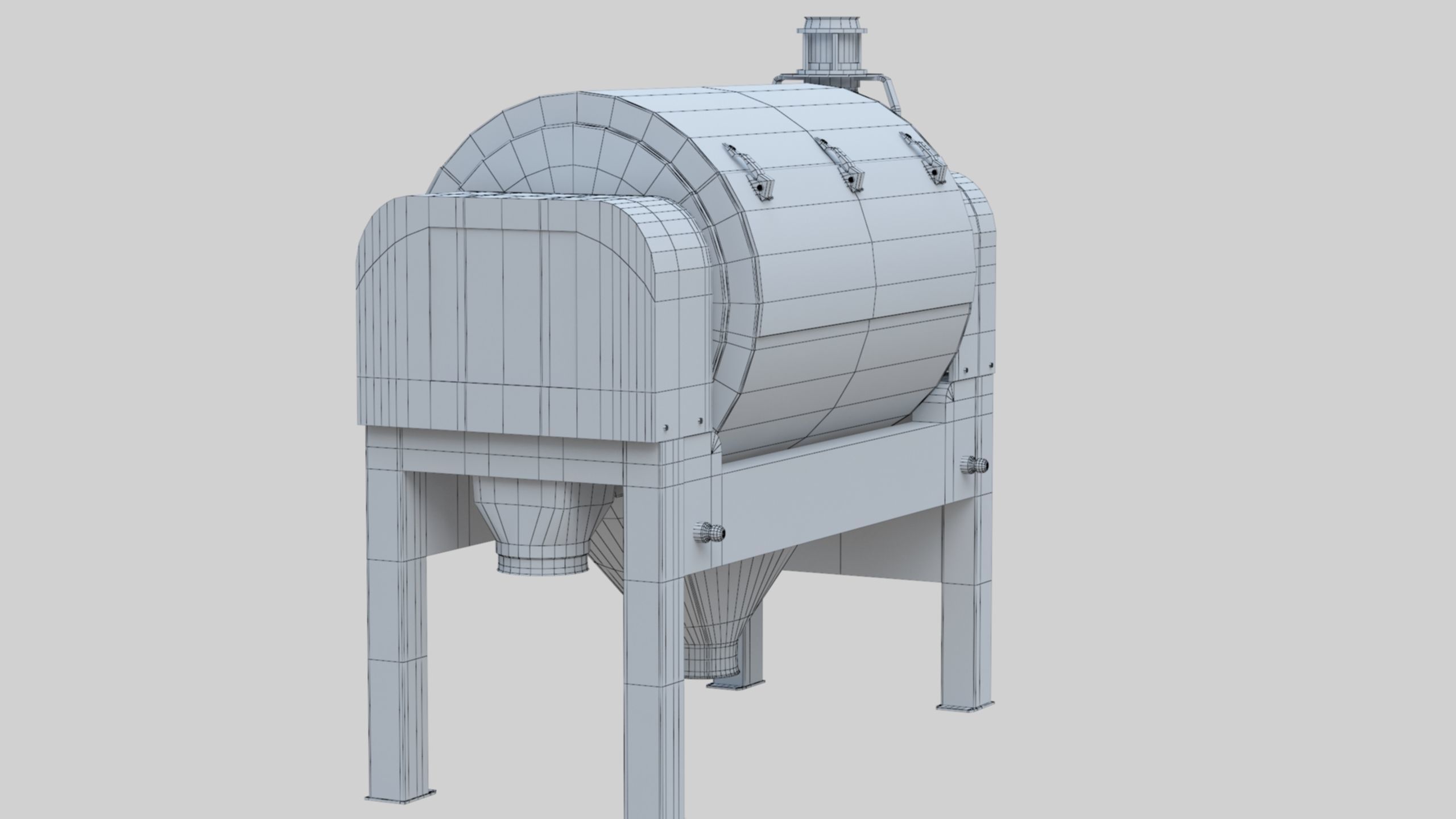 Vibro Bran Finisher - Wheat Grain Flour Milling Machine Low-poly 3D model_41