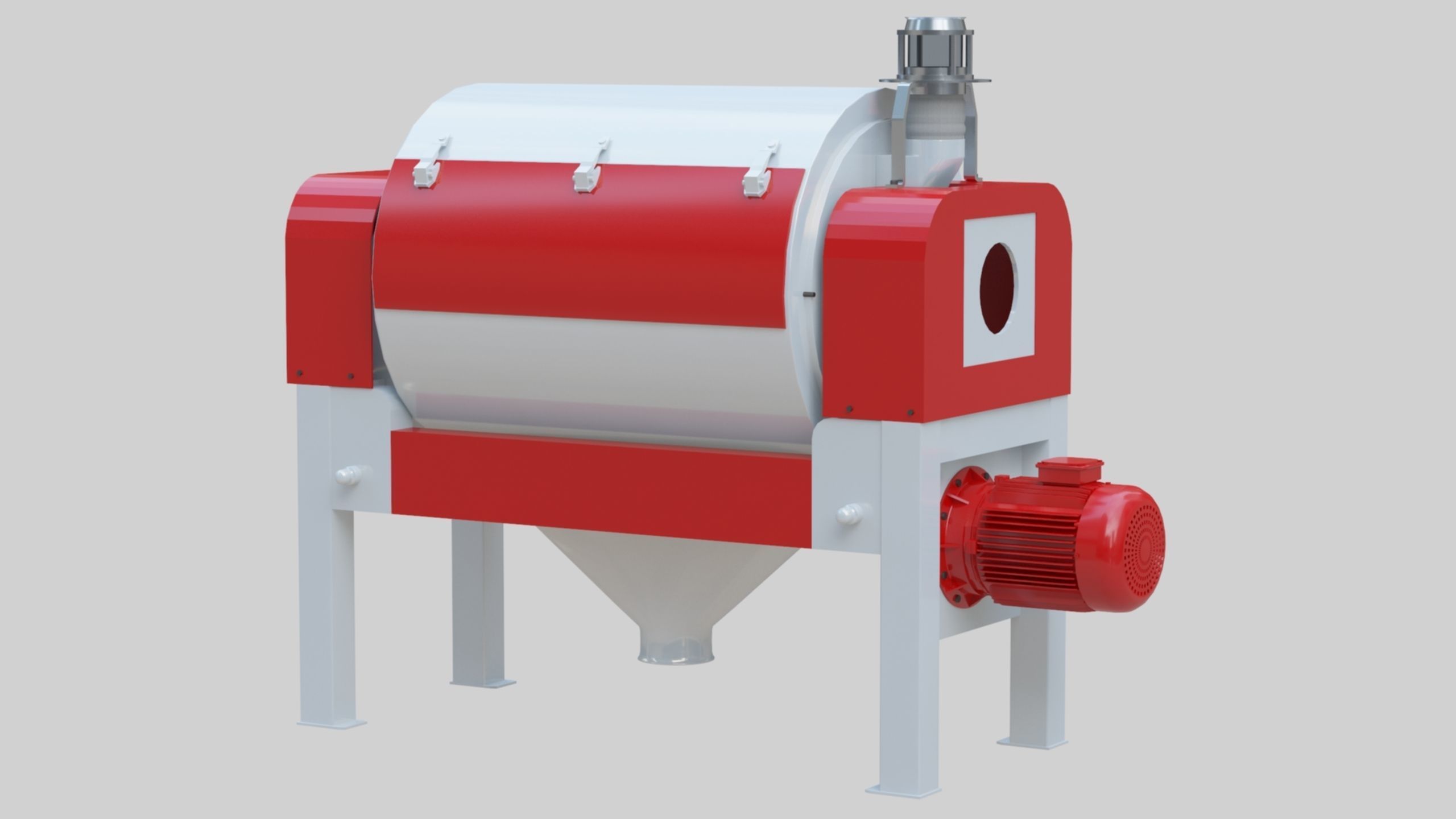 Vibro Bran Finisher - Wheat Grain Flour Milling Machine Low-poly 3D model_12