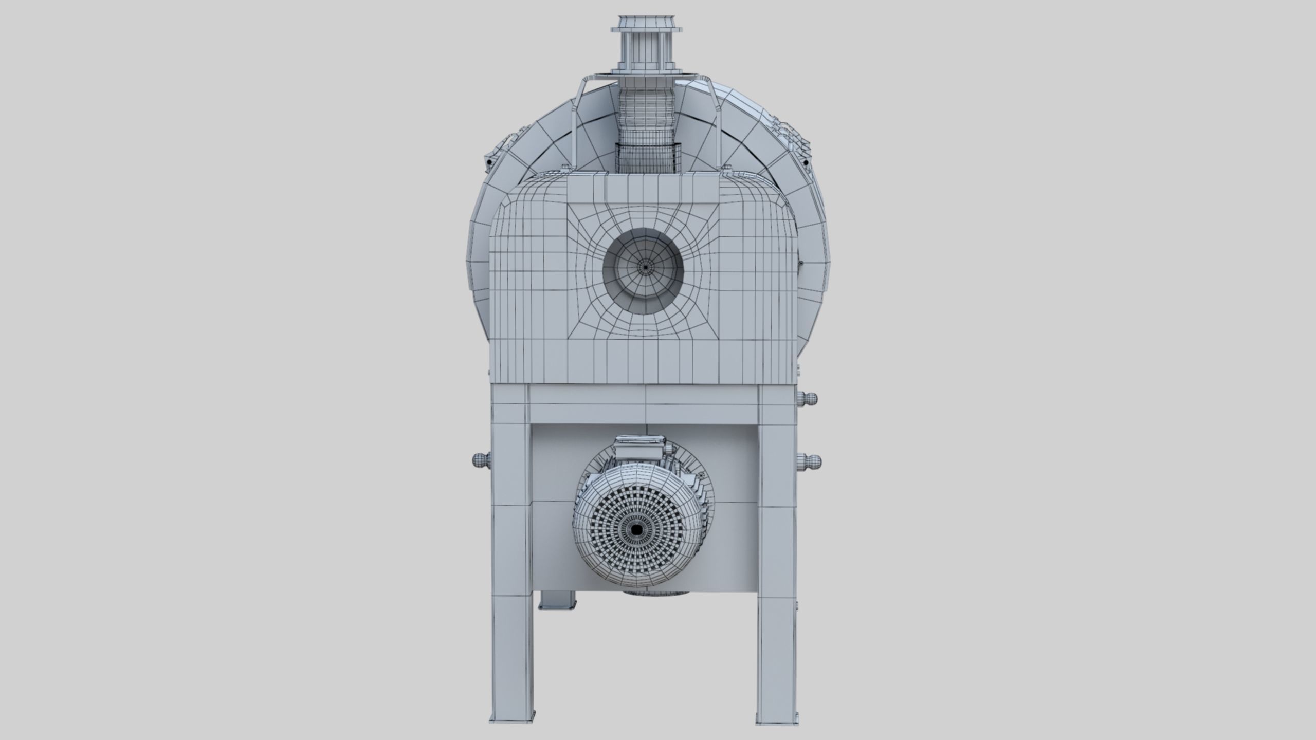 Vibro Bran Finisher - Wheat Grain Flour Milling Machine Low-poly 3D model_34