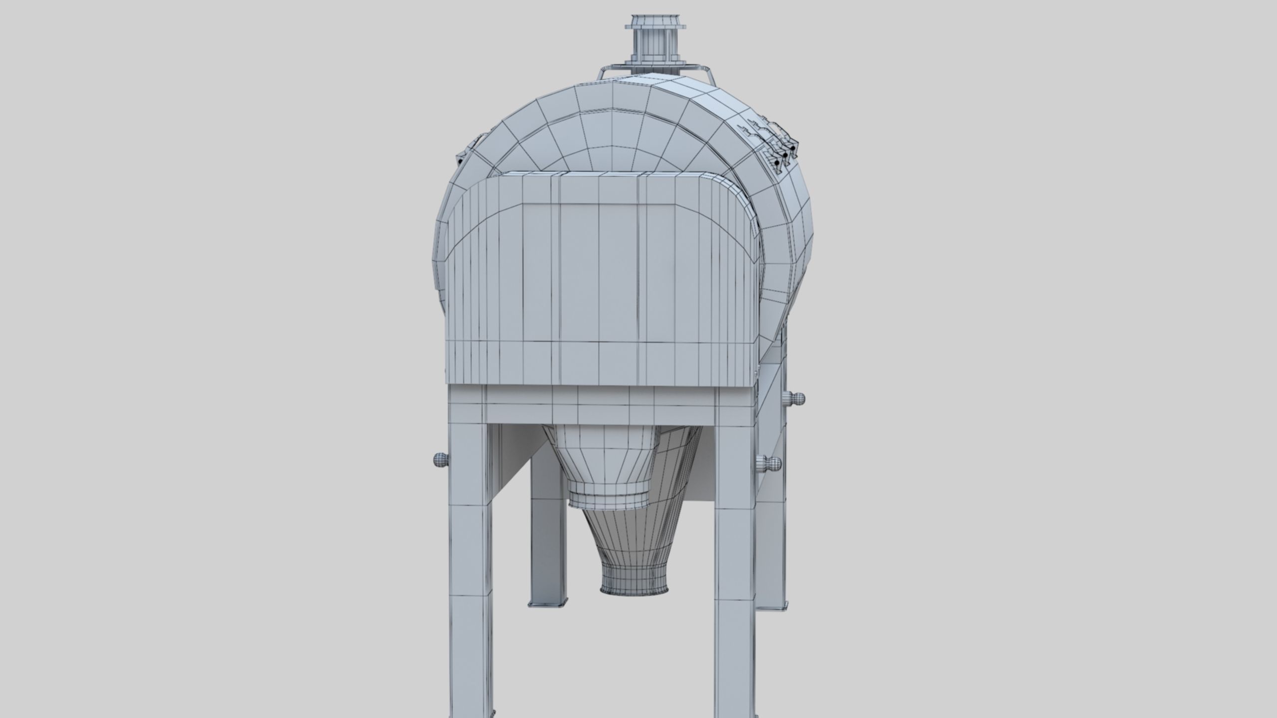 Vibro Bran Finisher - Wheat Grain Flour Milling Machine Low-poly 3D model_42