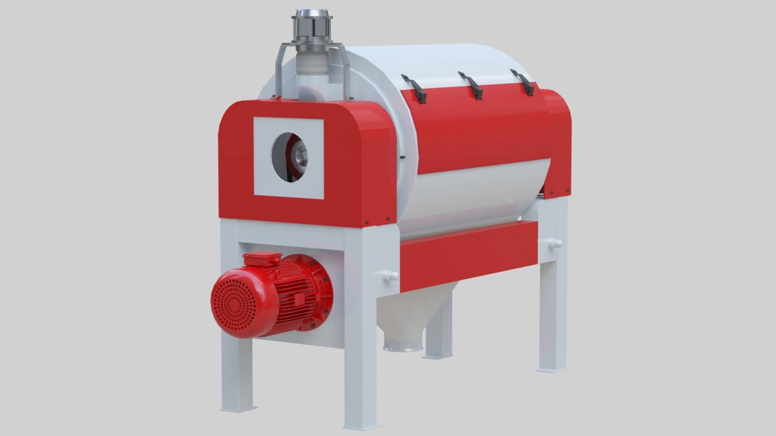 Vibro Bran Finisher - Wheat Grain Flour Milling Machine Low-poly 3D model_5