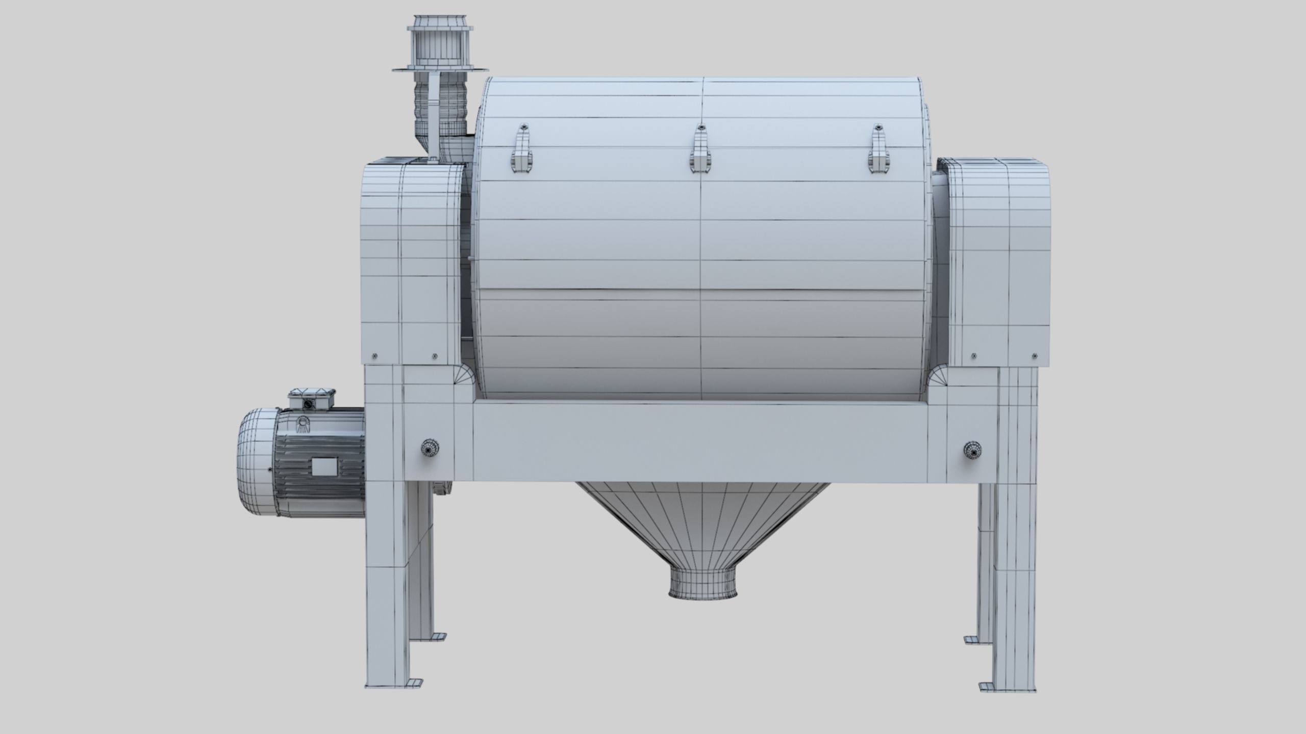 Vibro Bran Finisher - Wheat Grain Flour Milling Machine Low-poly 3D model_47