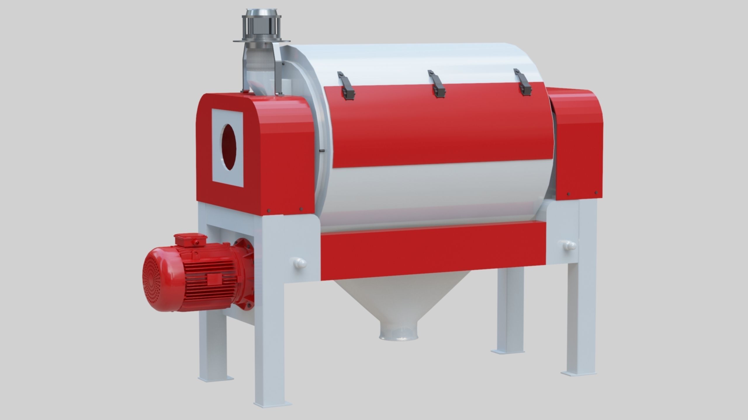 Vibro Bran Finisher - Wheat Grain Flour Milling Machine Low-poly 3D model_1