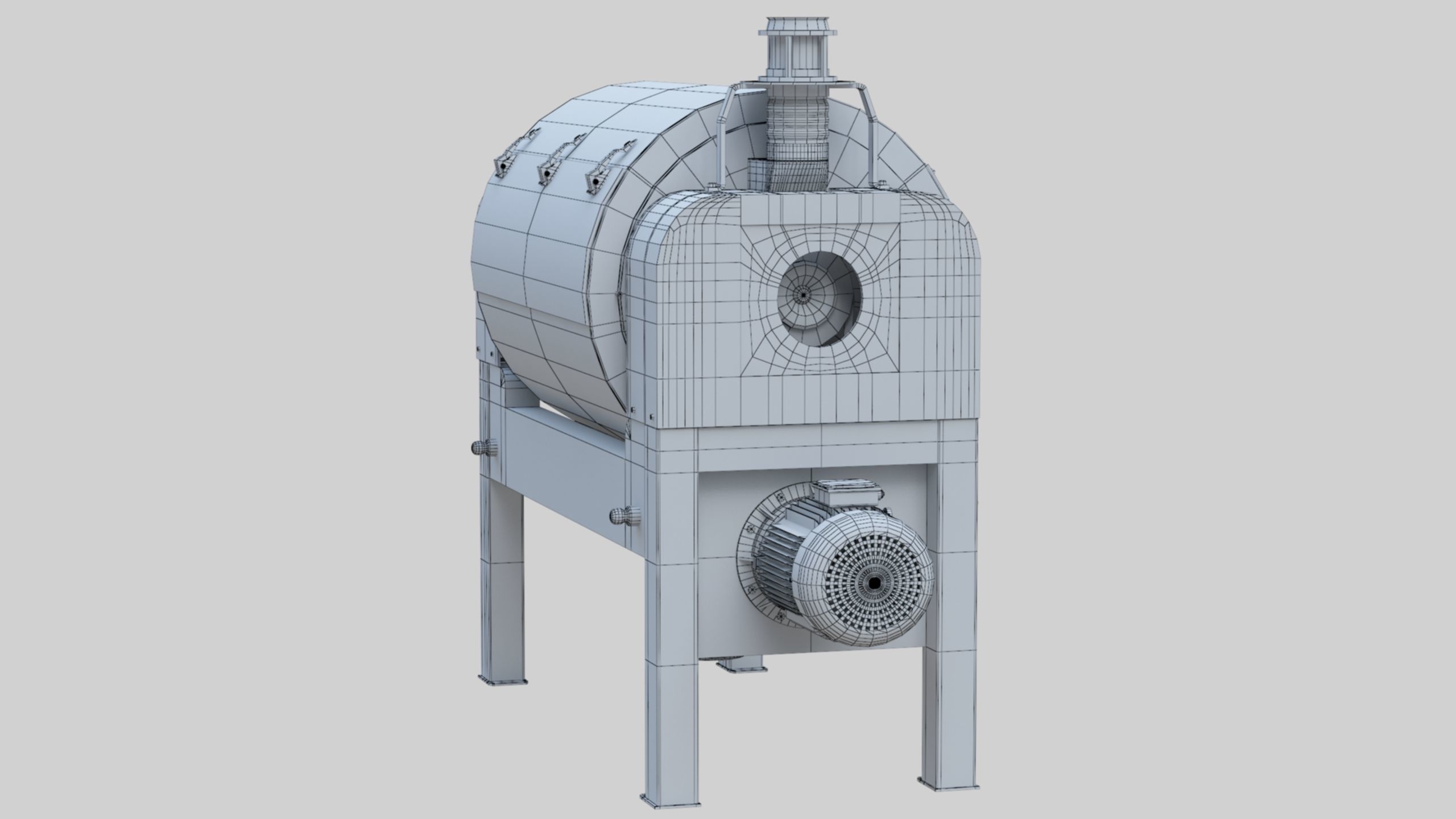 Vibro Bran Finisher - Wheat Grain Flour Milling Machine Low-poly 3D model_35