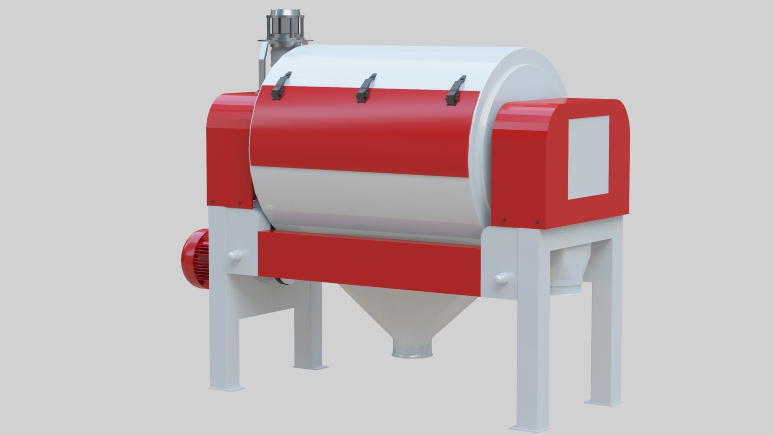 Vibro Bran Finisher - Wheat Grain Flour Milling Machine Low-poly 3D model_21