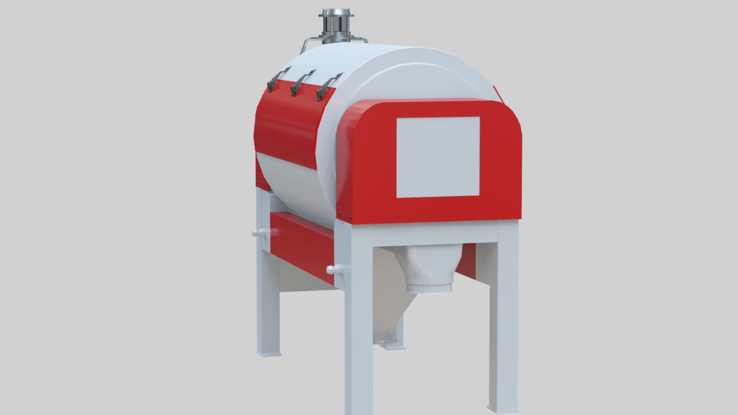 Vibro Bran Finisher - Wheat Grain Flour Milling Machine Low-poly 3D model_19