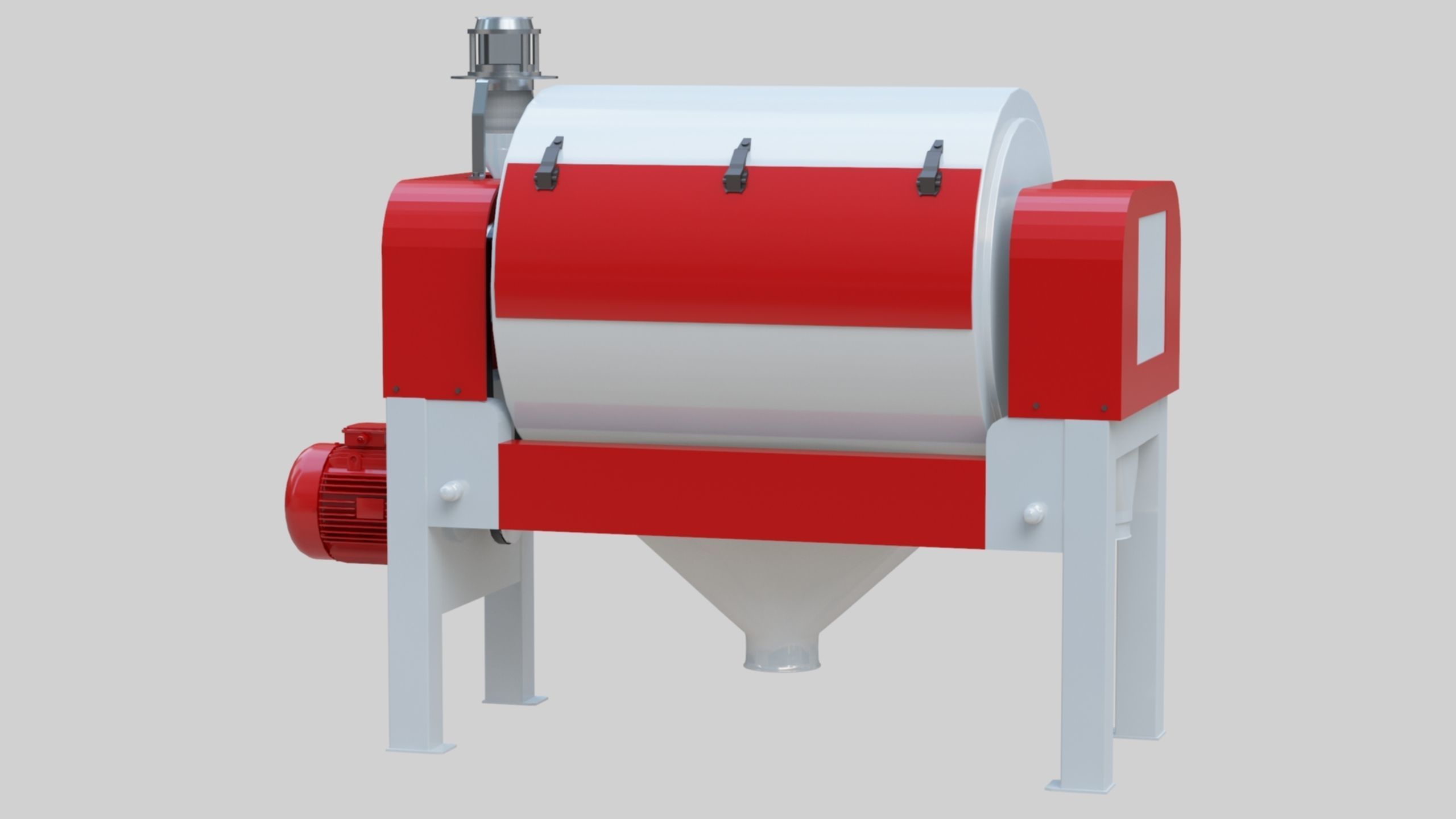 Vibro Bran Finisher - Wheat Grain Flour Milling Machine Low-poly 3D model_22