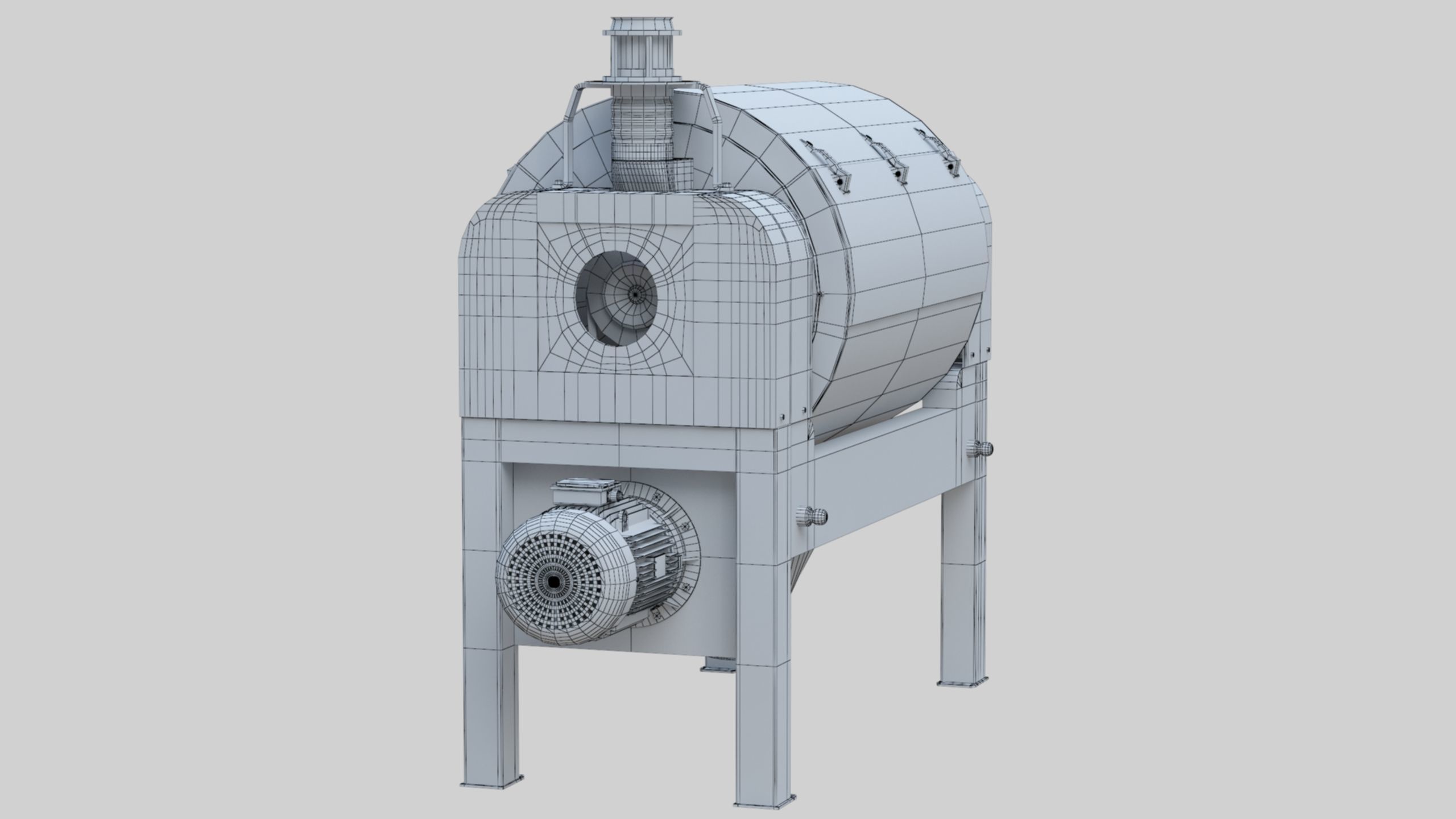 Vibro Bran Finisher - Wheat Grain Flour Milling Machine Low-poly 3D model_33