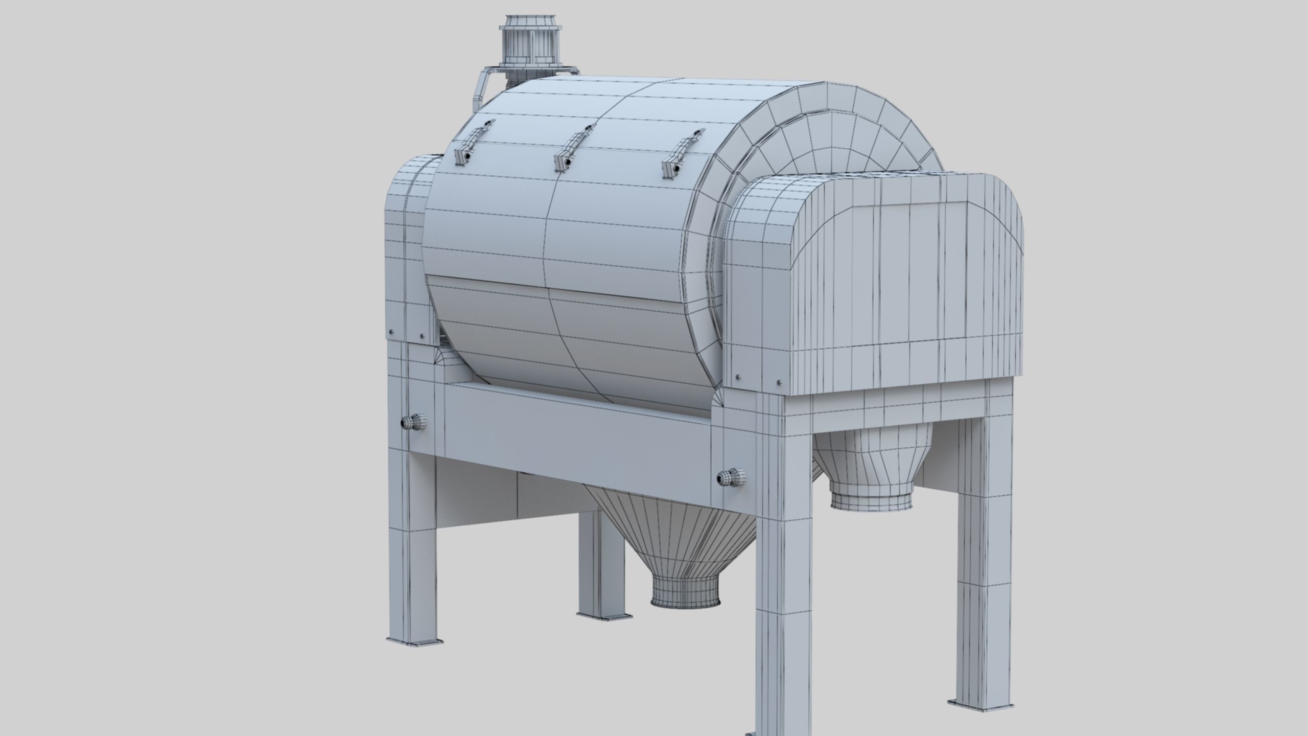 Vibro Bran Finisher - Wheat Grain Flour Milling Machine Low-poly 3D model_44