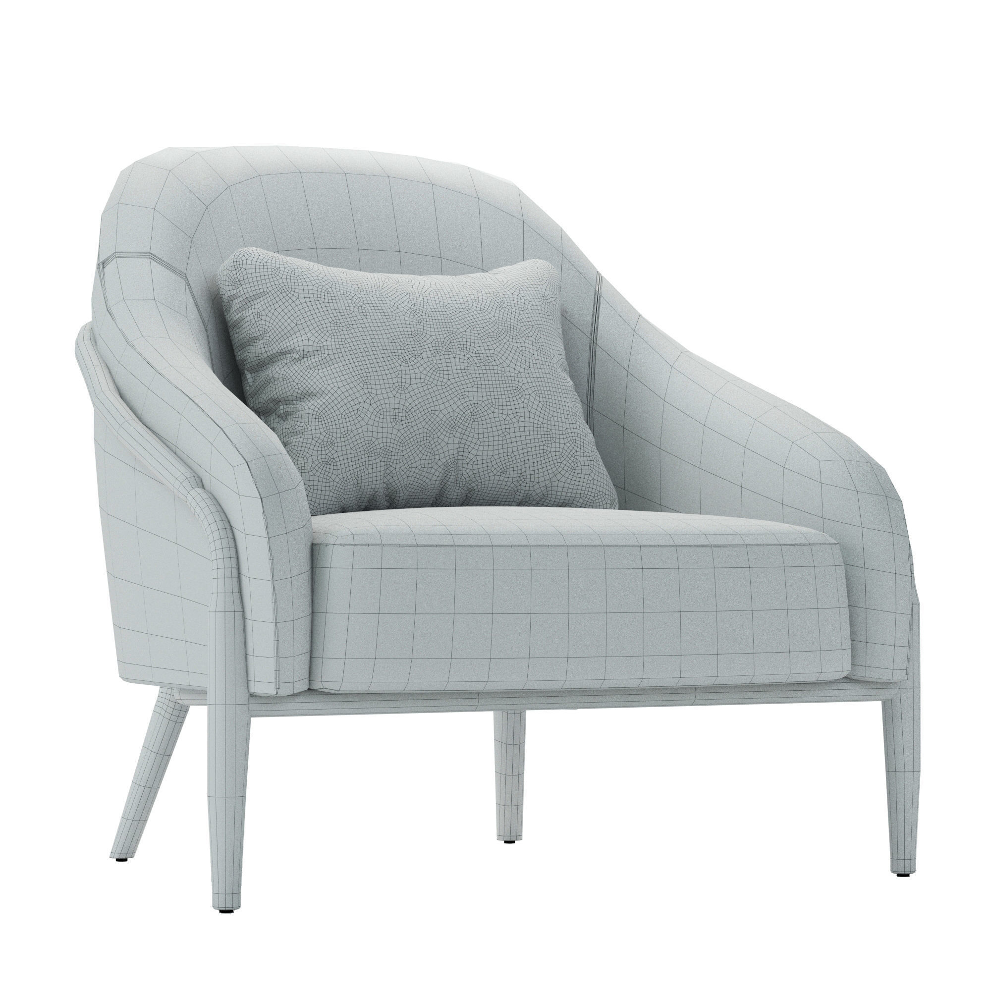 Adele armchair 3D model_4
