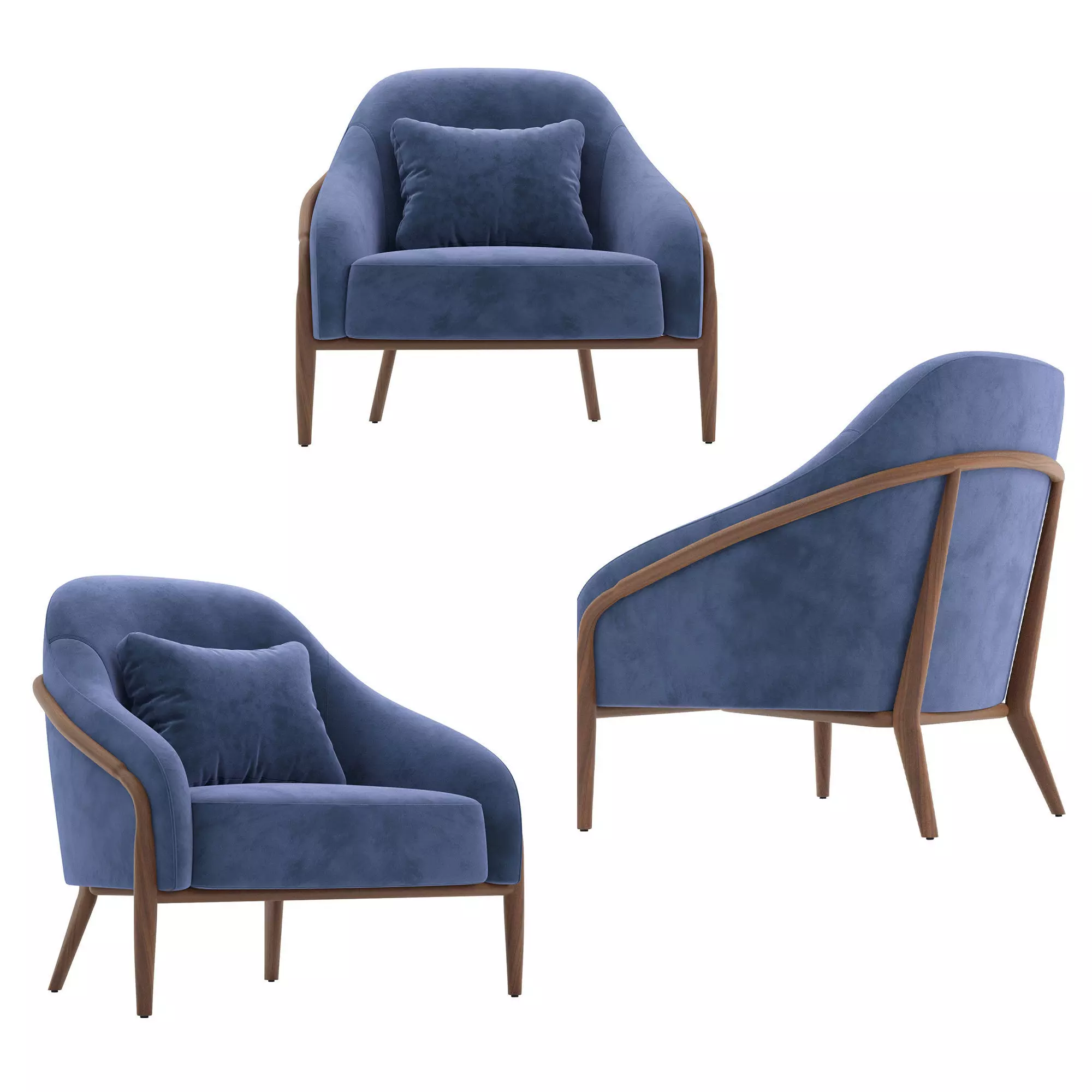 Adele armchair 3D model_0