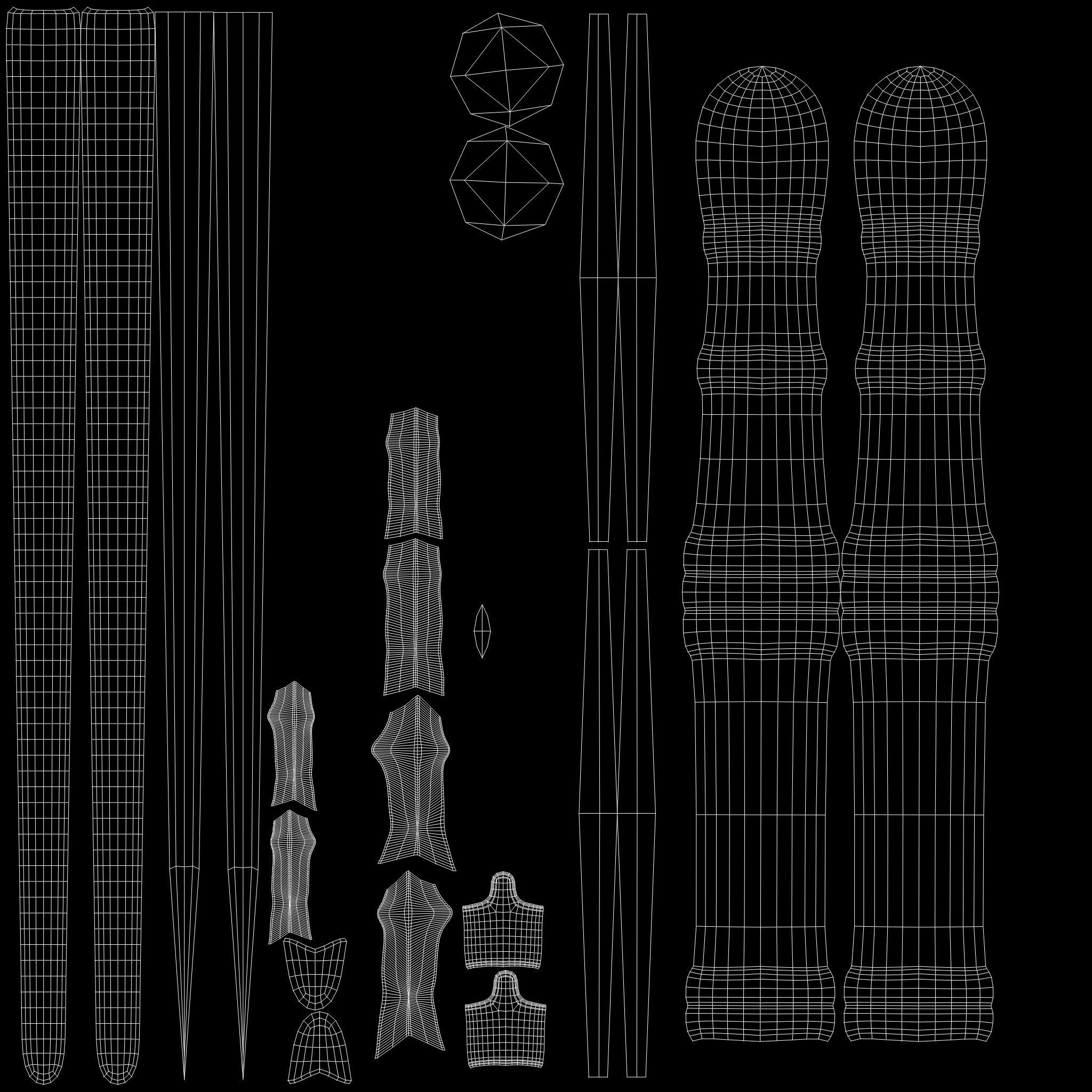 Medieval Long Knight Back Hung Sword With Scabbard Low-poly 3D model_12