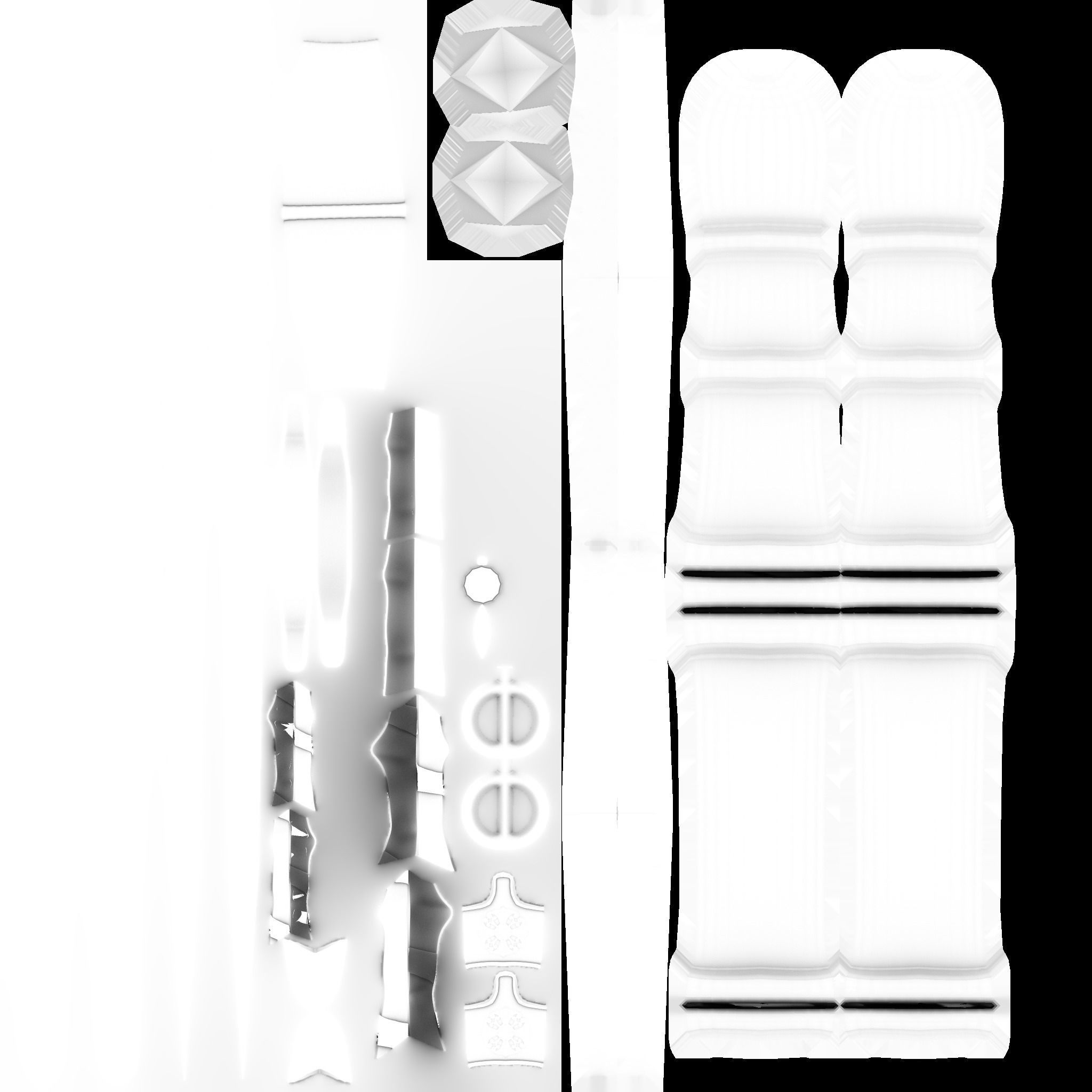 Medieval Long Knight Back Hung Sword With Scabbard Low-poly 3D model_11