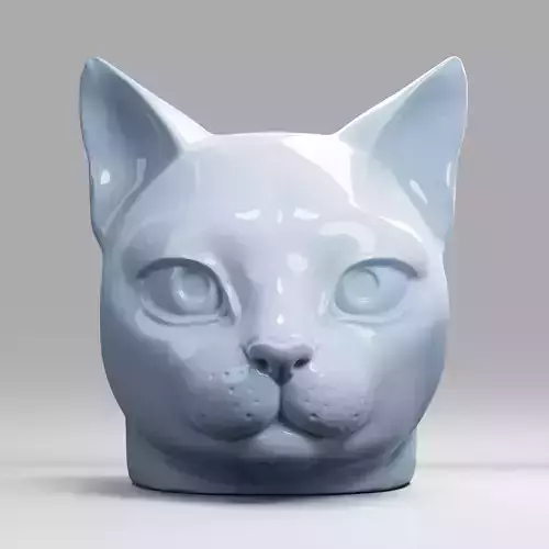 Cat  Head  Cute 3D print model