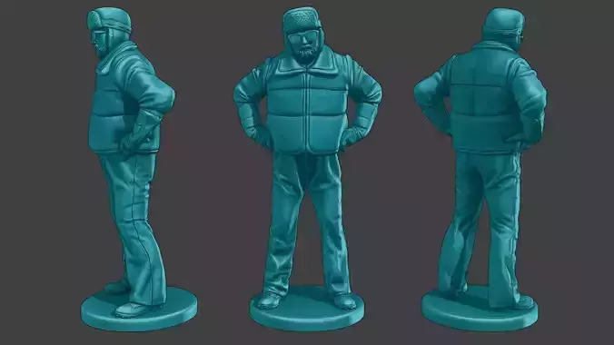 Actual Male Truck Driver AMTD 002 3D print model