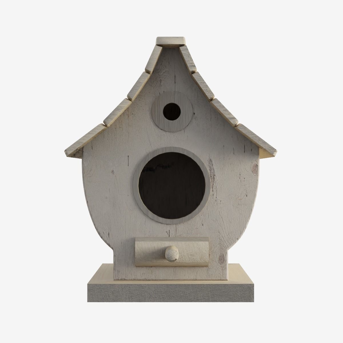 Wooden Birdhouse 03 Low-poly 3D model_1