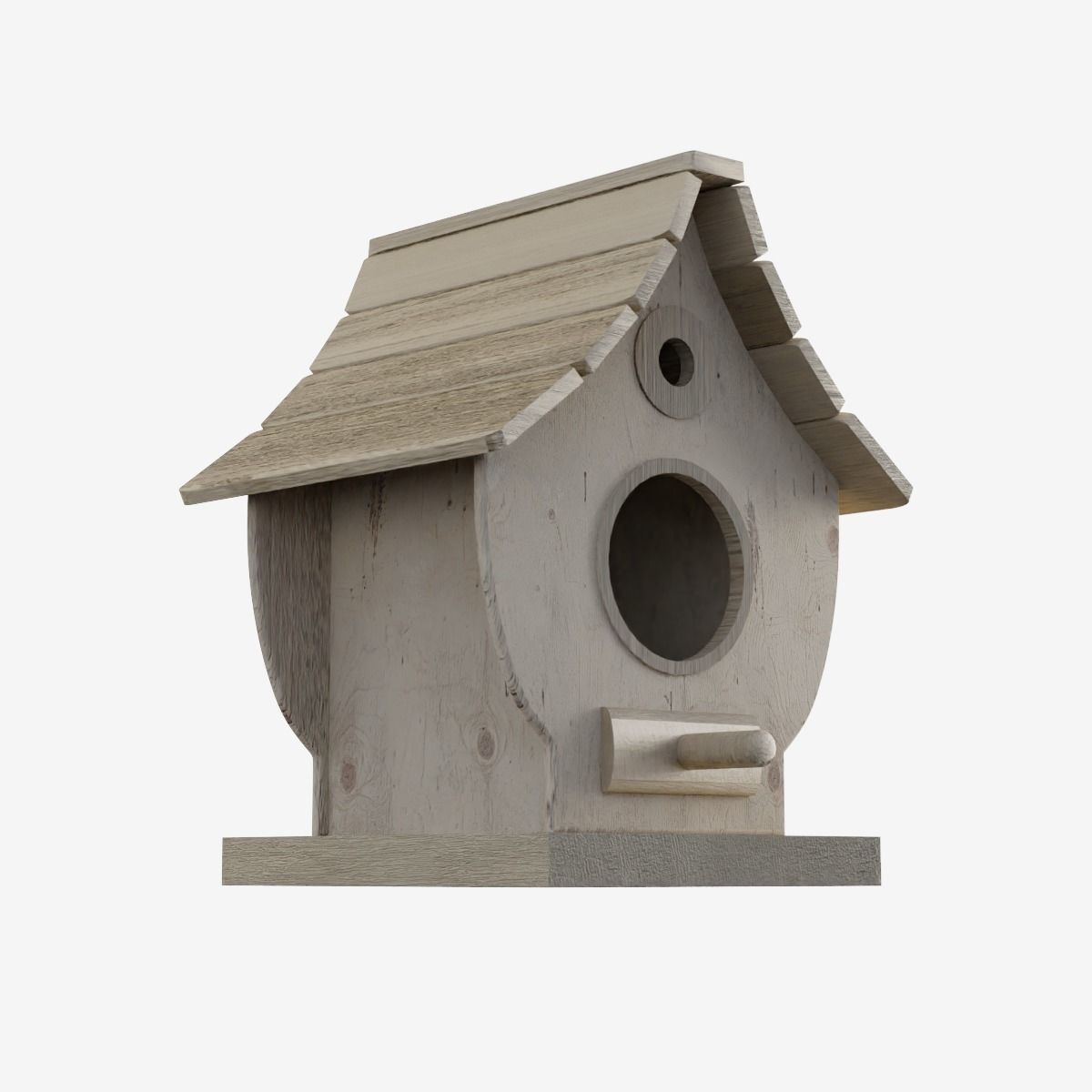 Wooden Birdhouse 03 Low-poly 3D model_3