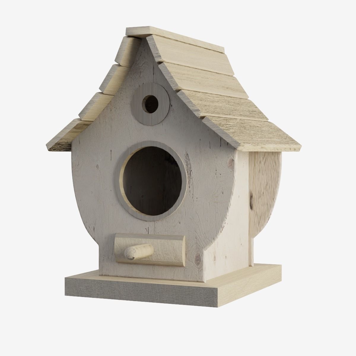 Wooden Birdhouse 03 Low-poly 3D model_5