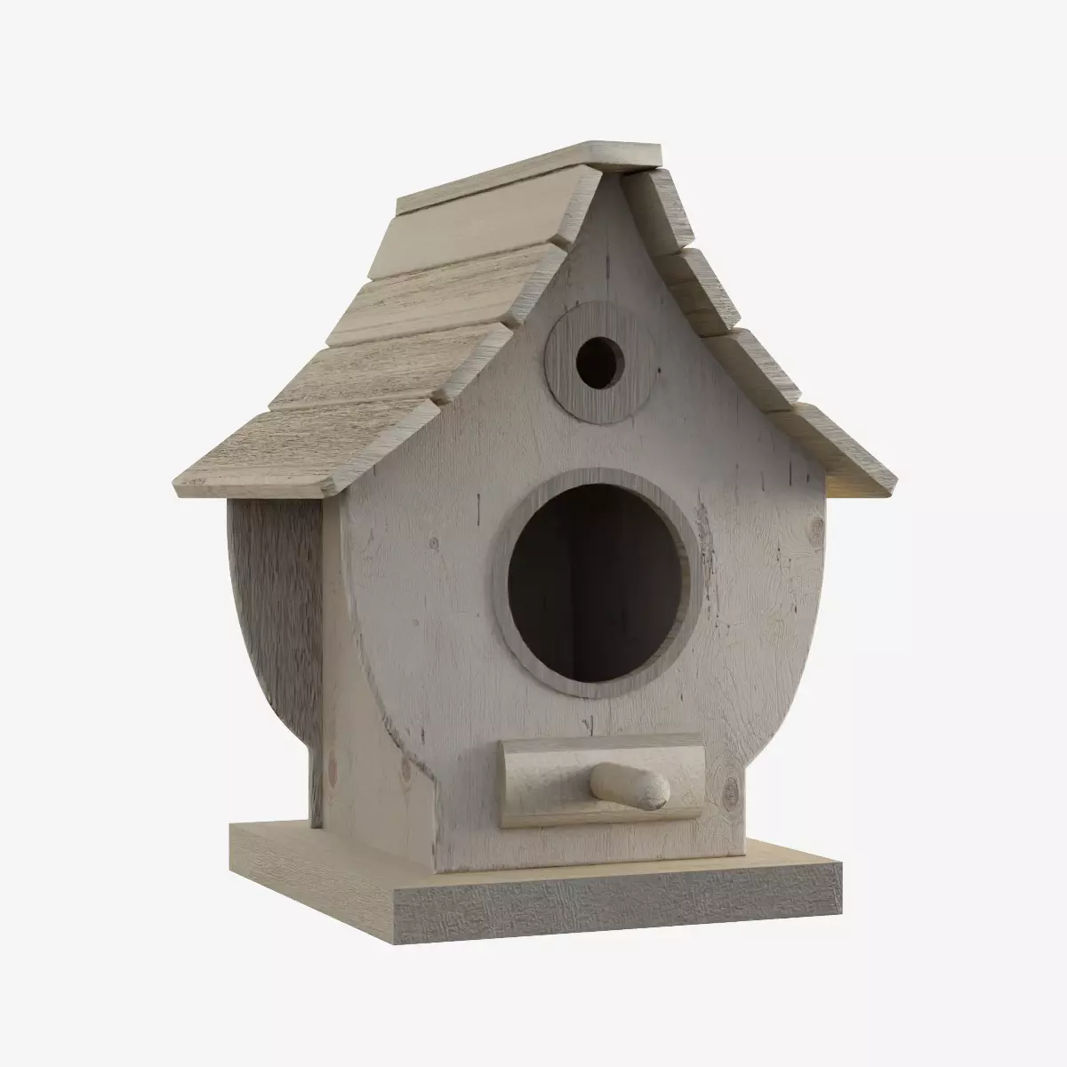 Wooden Birdhouse 03 Low-poly 3D model_0
