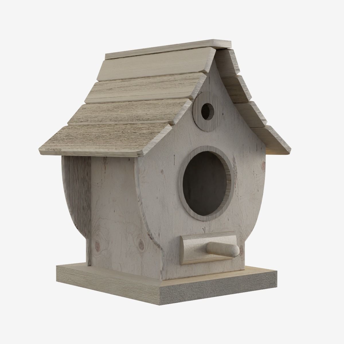 Wooden Birdhouse 03 Low-poly 3D model_4