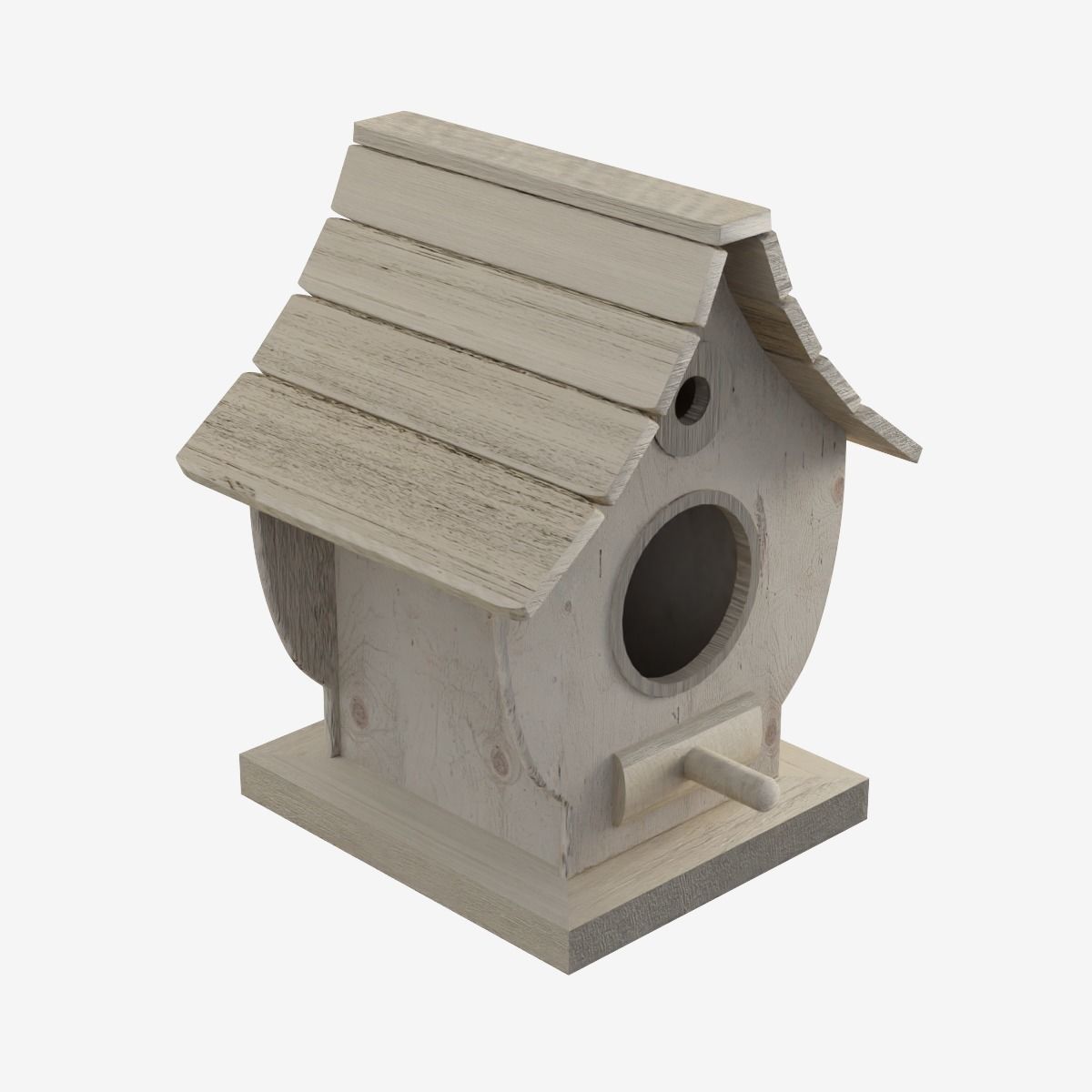 Wooden Birdhouse 03 Low-poly 3D model_8