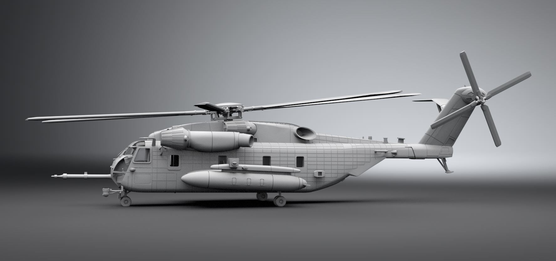 CH53E Super Stallion Scale model 3D print model_1