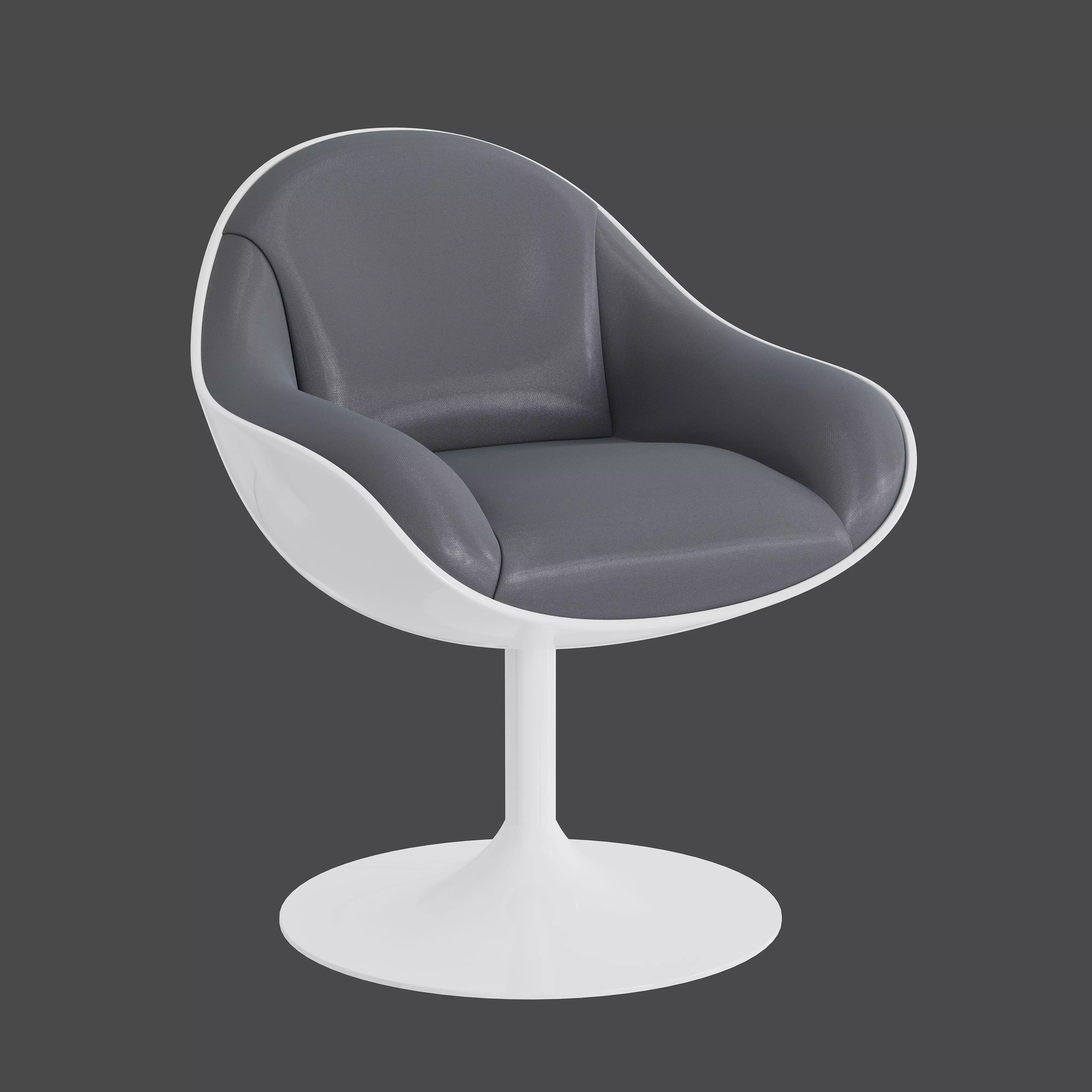 chair saarinen swivel 3D model_0