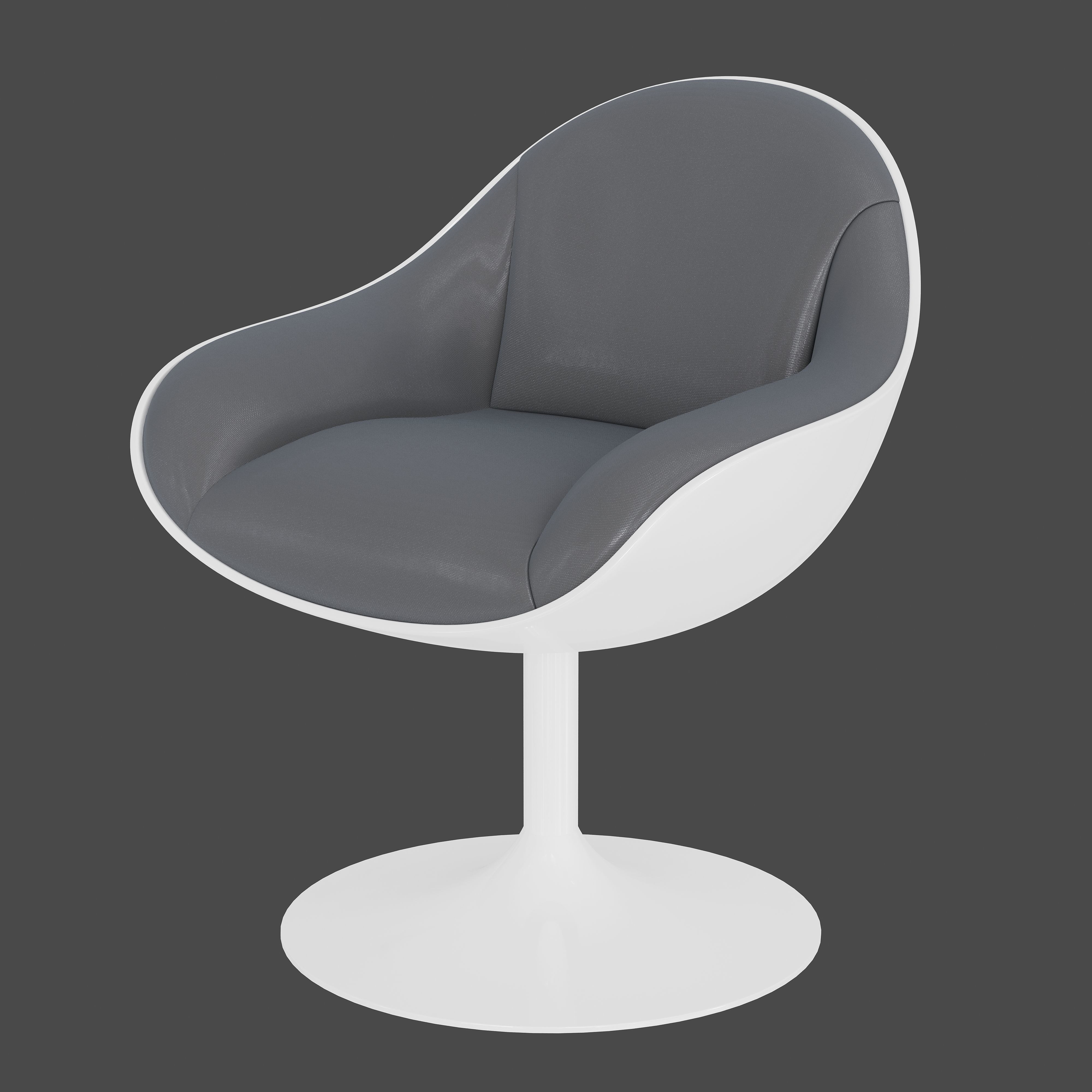 chair saarinen swivel 3D model_1
