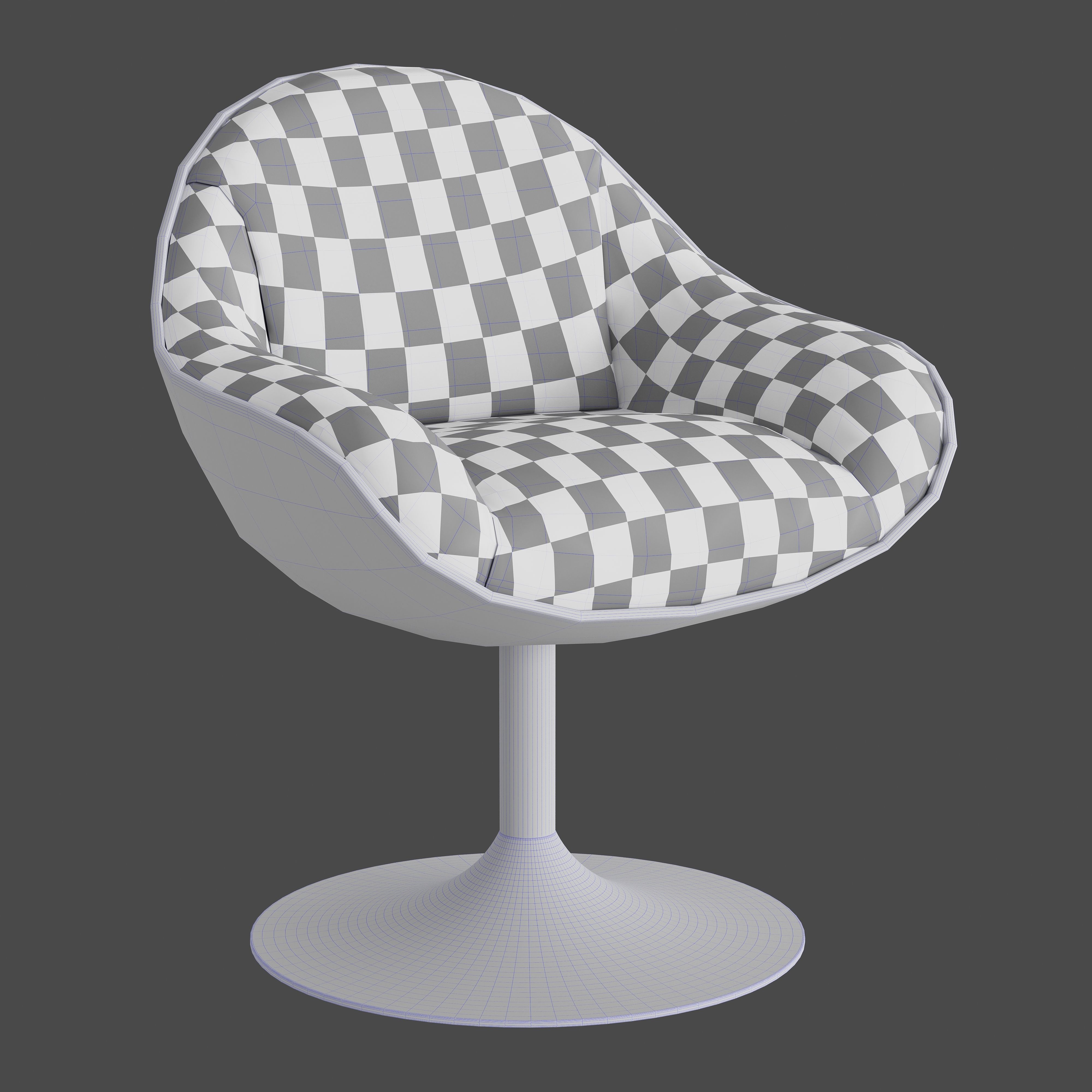 chair saarinen swivel 3D model_3