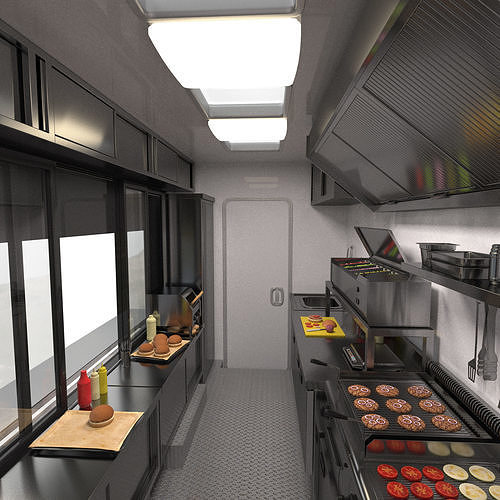 Generic Food Truck 3D model 7