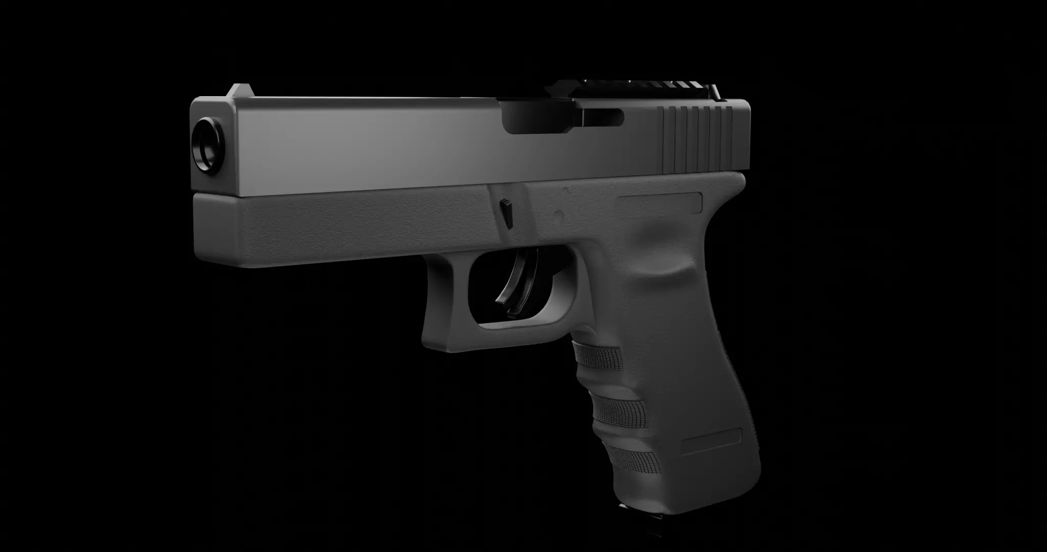 Glock-17 Low-poly 3D model_0