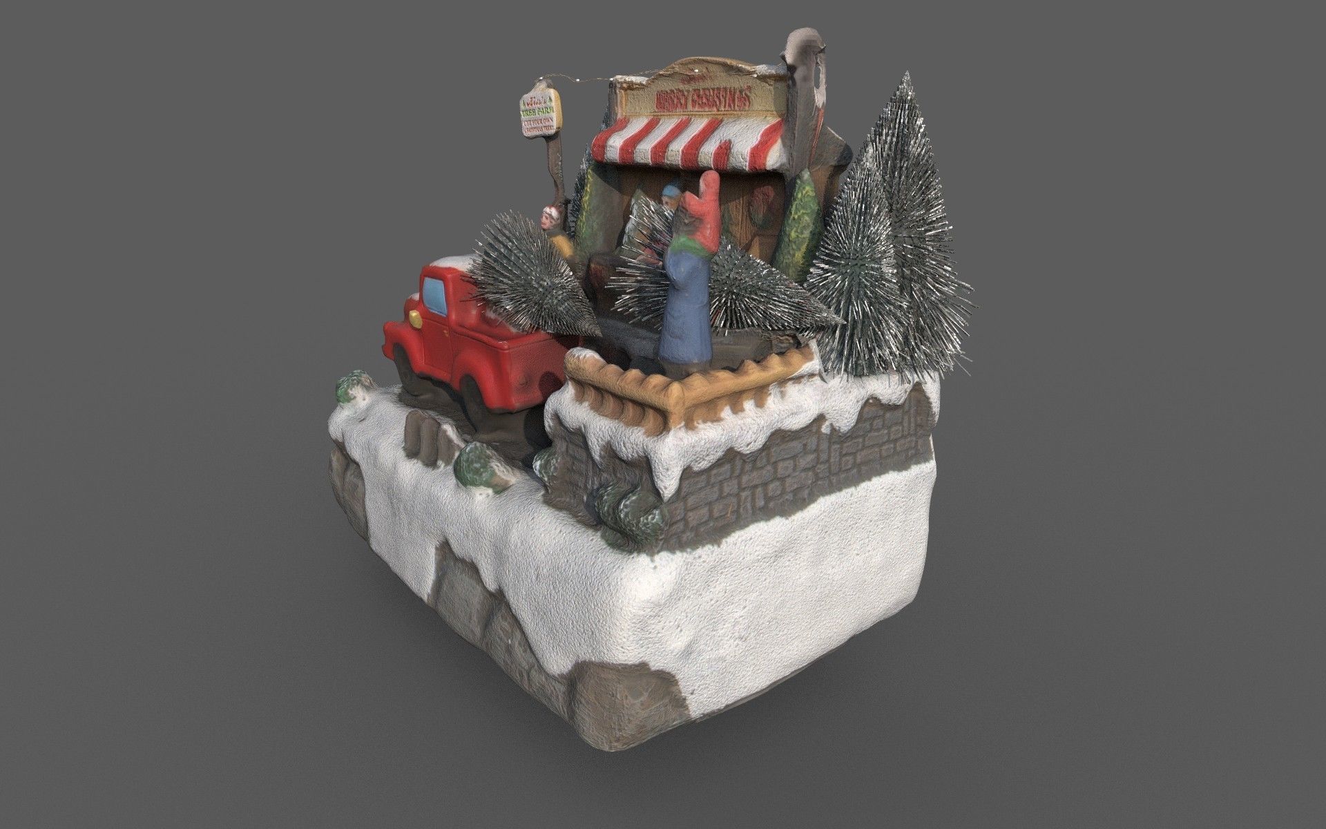 Gift box Low-poly 3D model_6