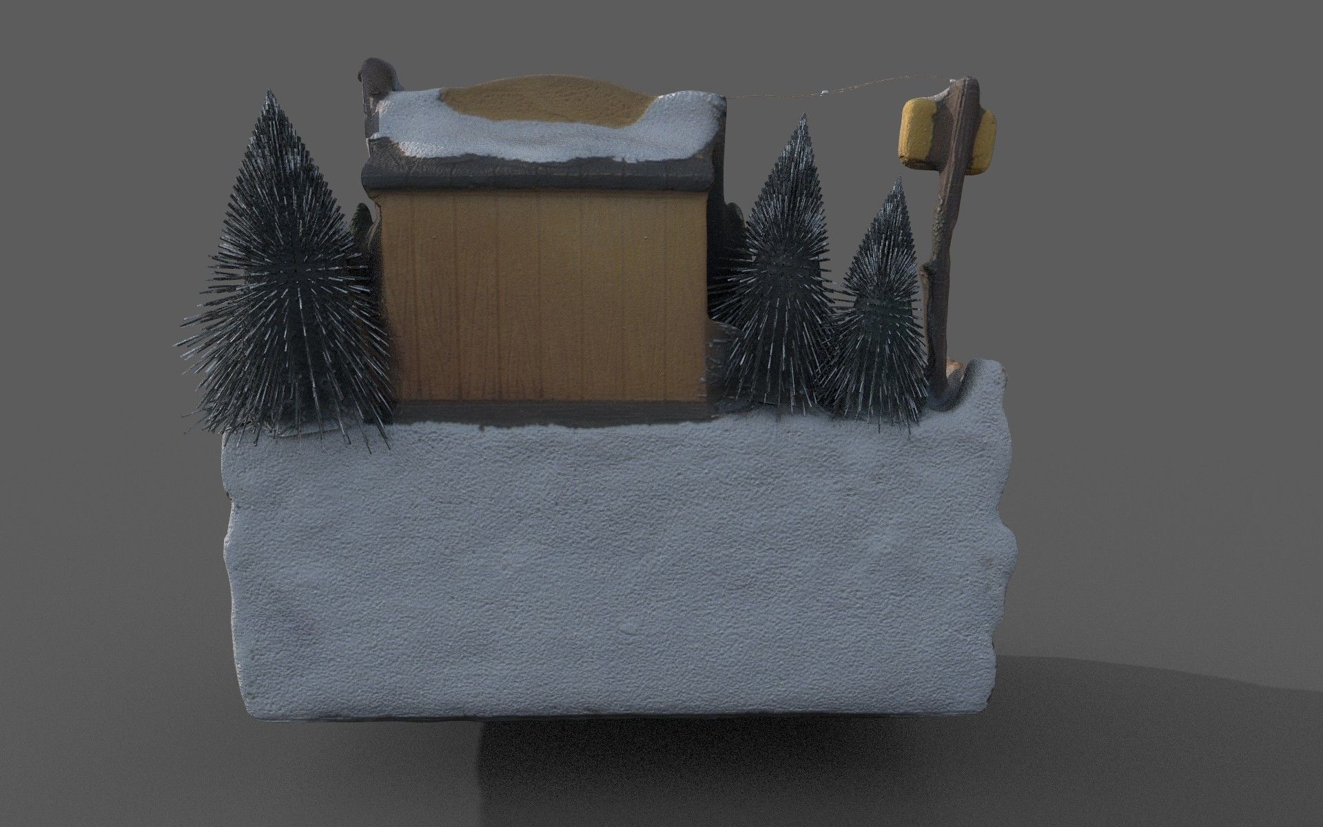 Gift box Low-poly 3D model_4