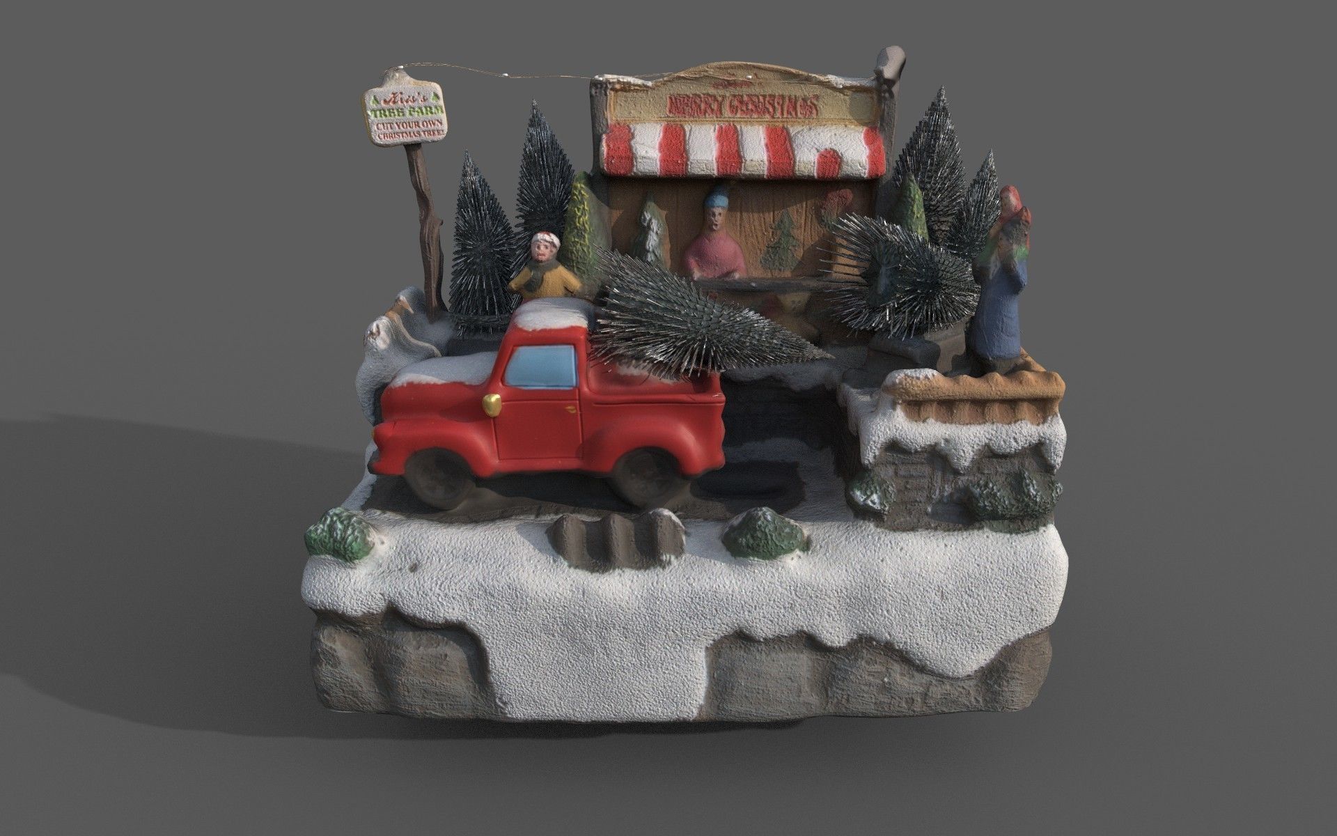 Gift box Low-poly 3D model_3