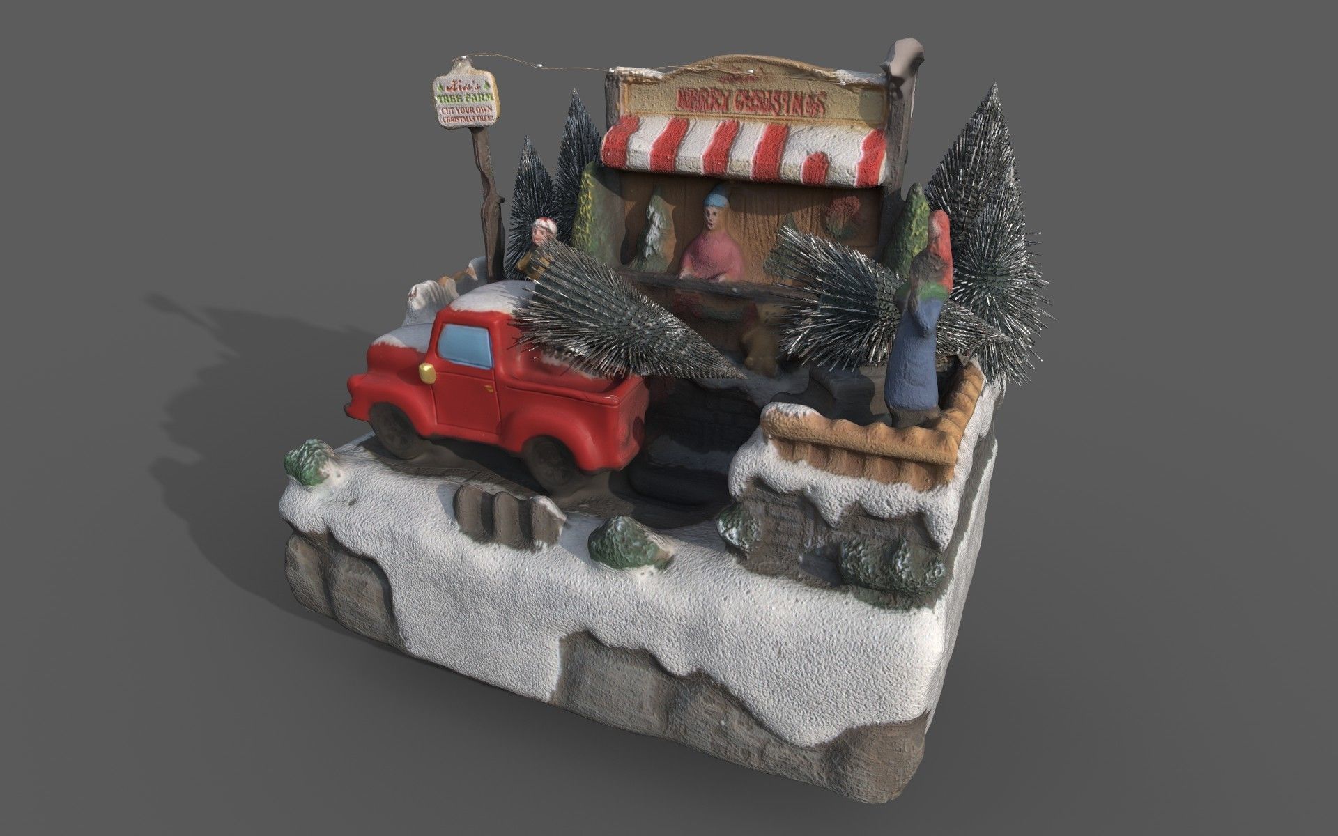 Gift box Low-poly 3D model_7