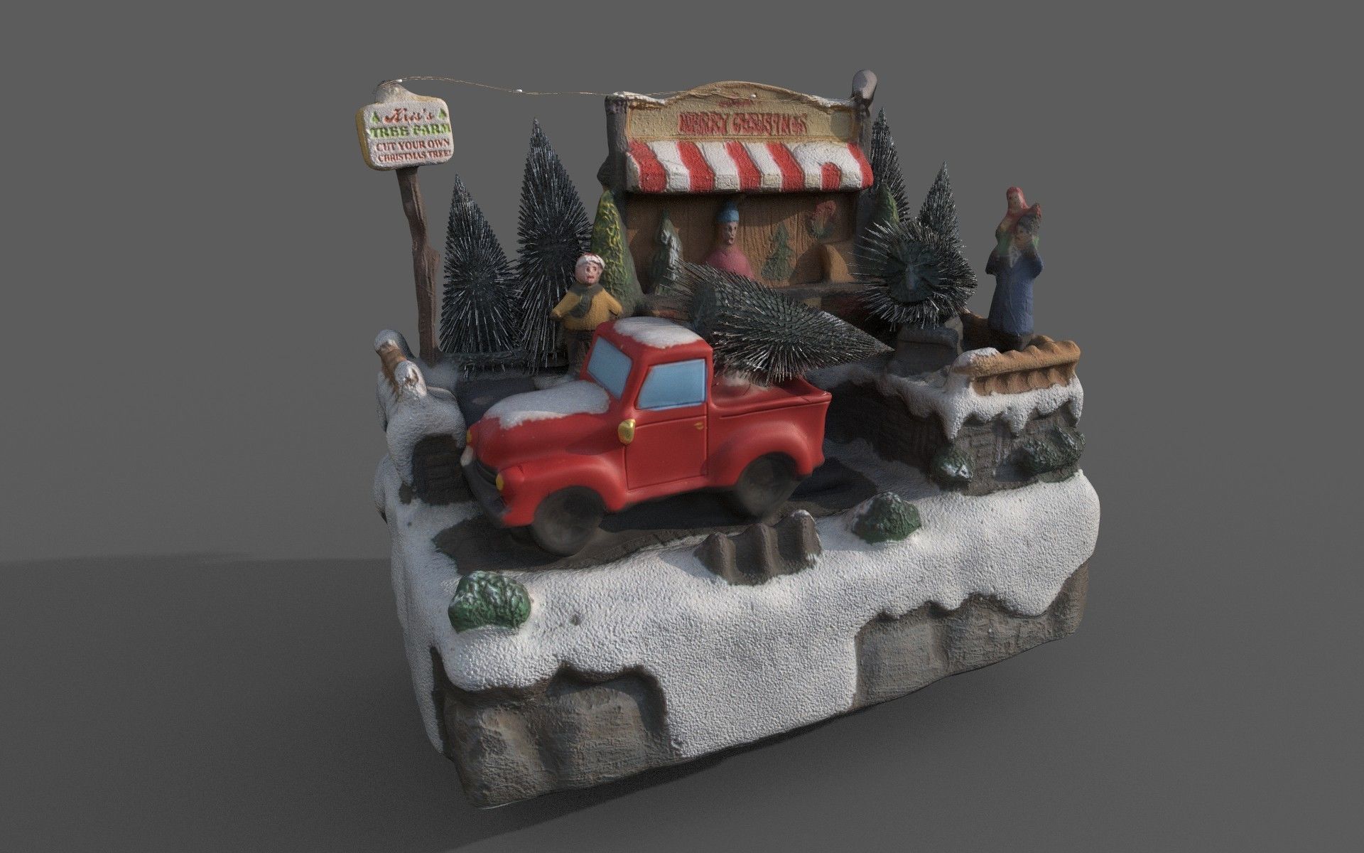 Gift box Low-poly 3D model_1