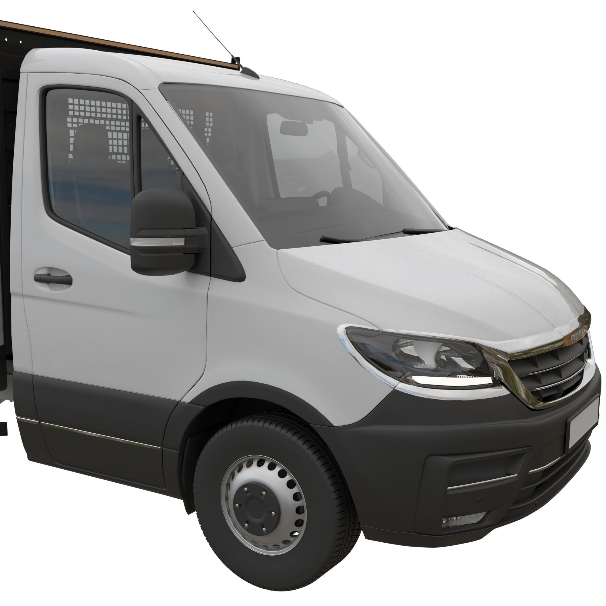 Generic Truck Chassis Cab 3D model_5