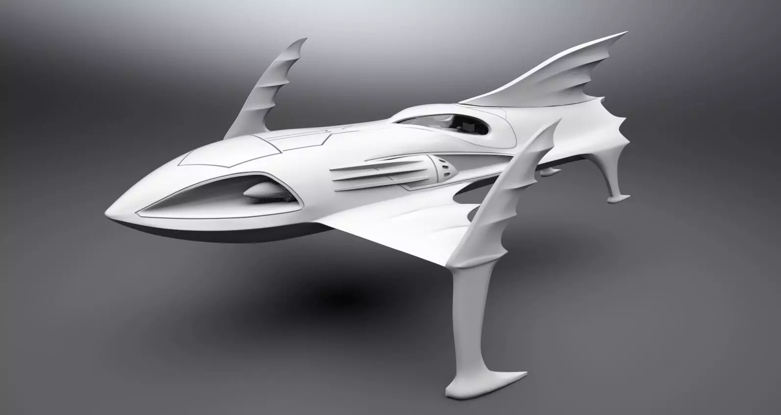 Bat Ski Boat Scale model 3D print model_0