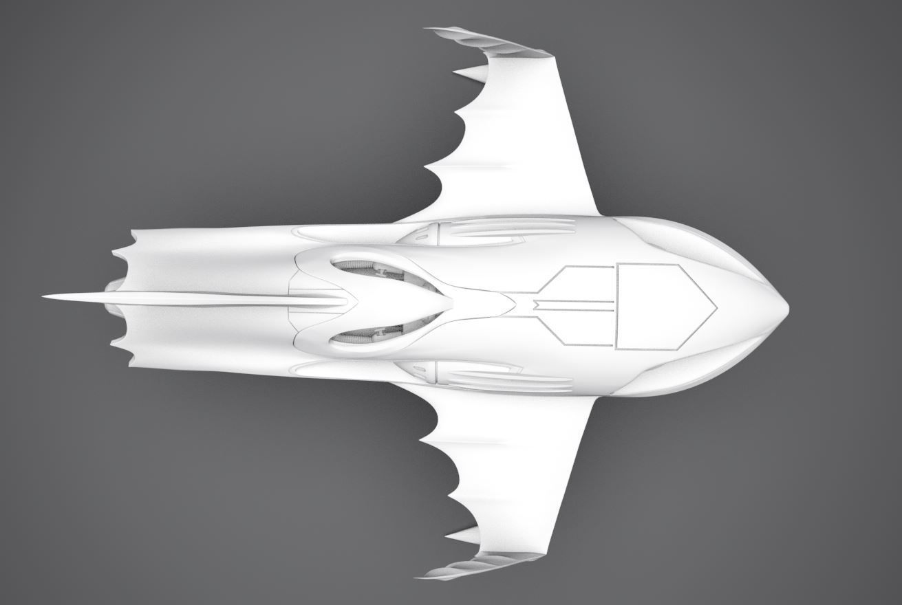 Bat Ski Boat Scale model 3D print model_4