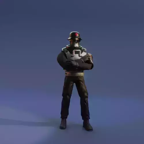 Metal Soldier 3D Rigged Character