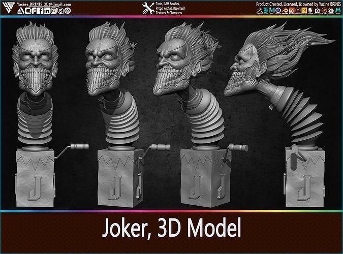 Joker 3D Model fire extinguisher 3D print model