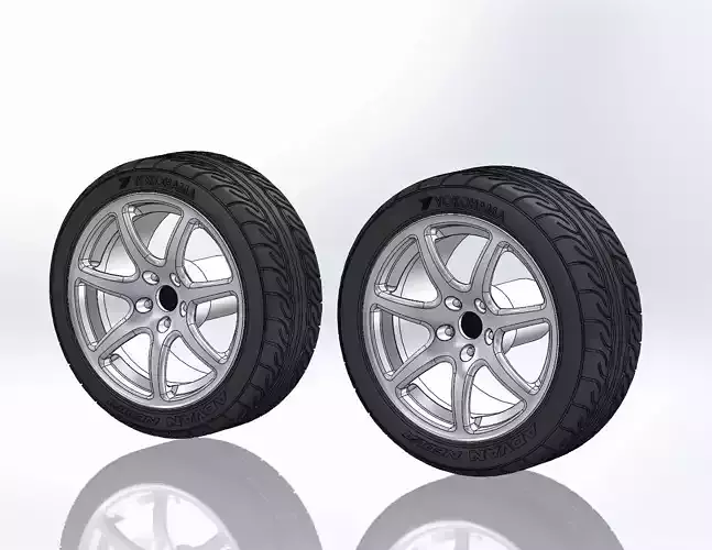 Set of wheels for scale model TVR Tuscan or T400 18in