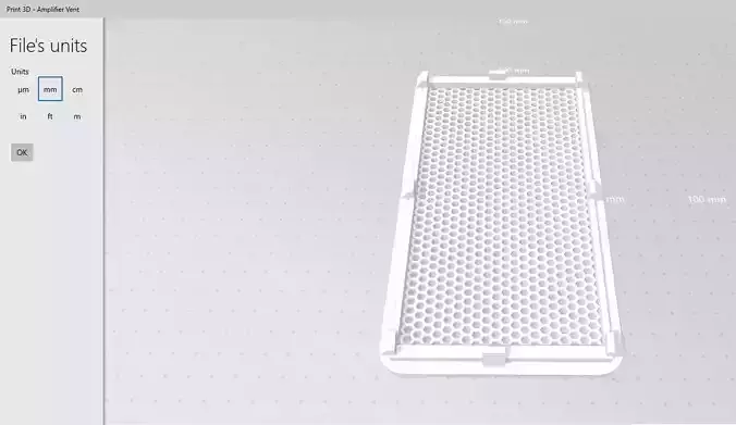 Amplifier Vent 3D print model