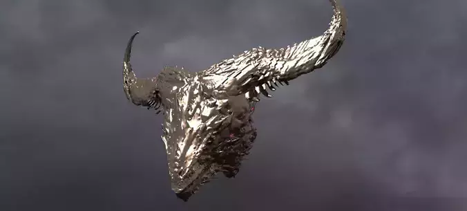 Horned Lizard Dragon Head Mount 1