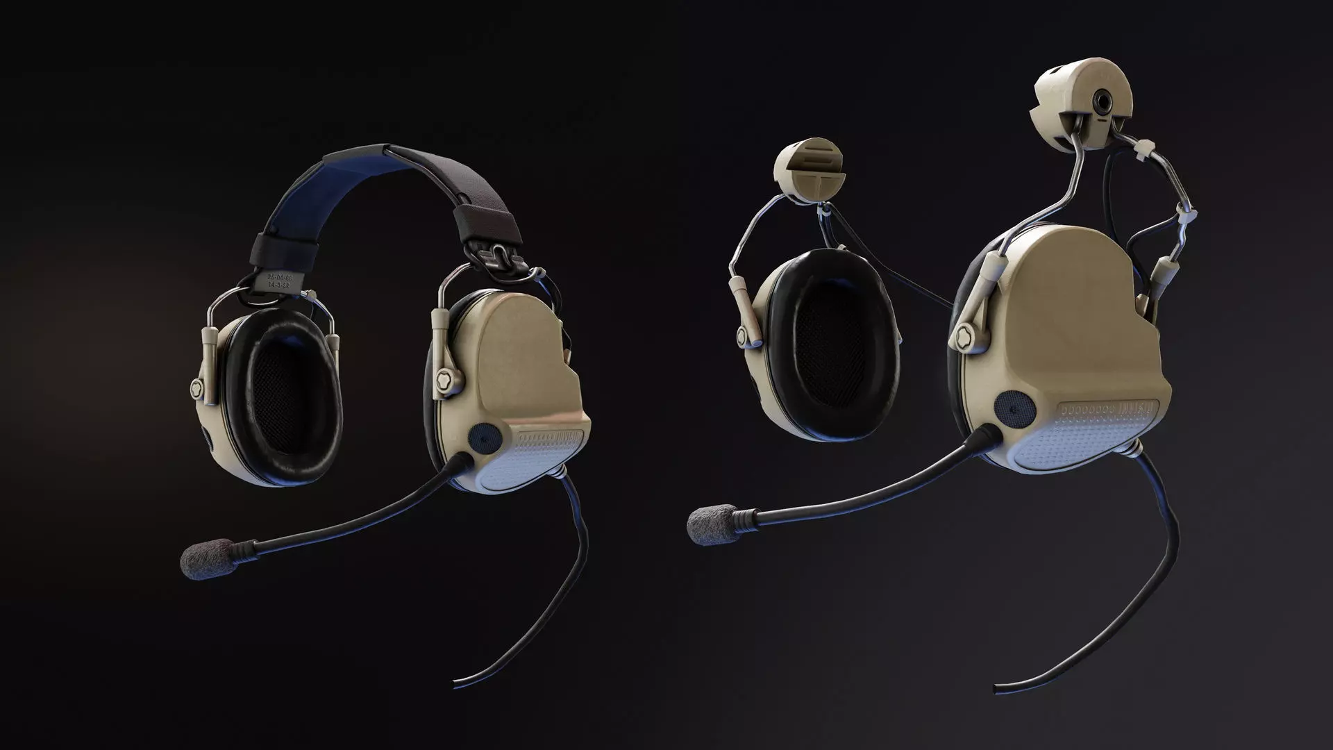 Invisio T7 Headset Low-poly 3D model